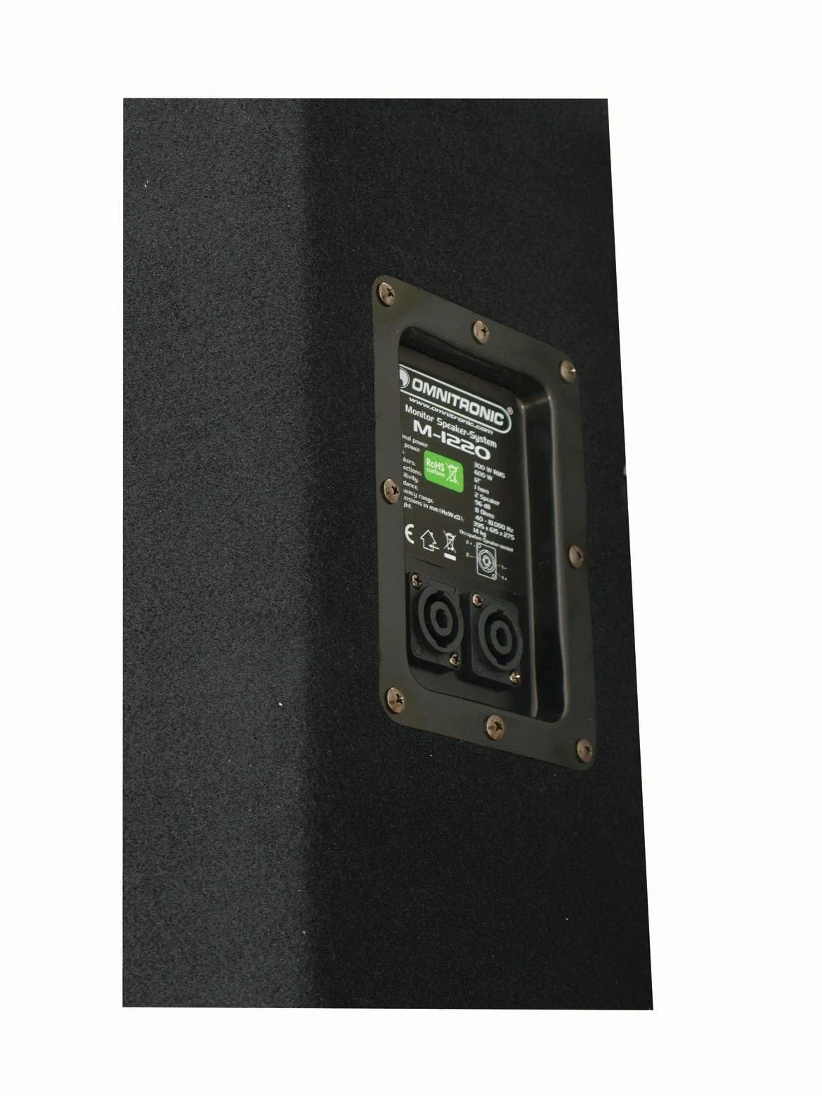 Monitor da Palco OMNITRONIC M-1220 600W con Woofer 12", Cassa Spia Passiva 2 Vie per Live, DJ e Eventi