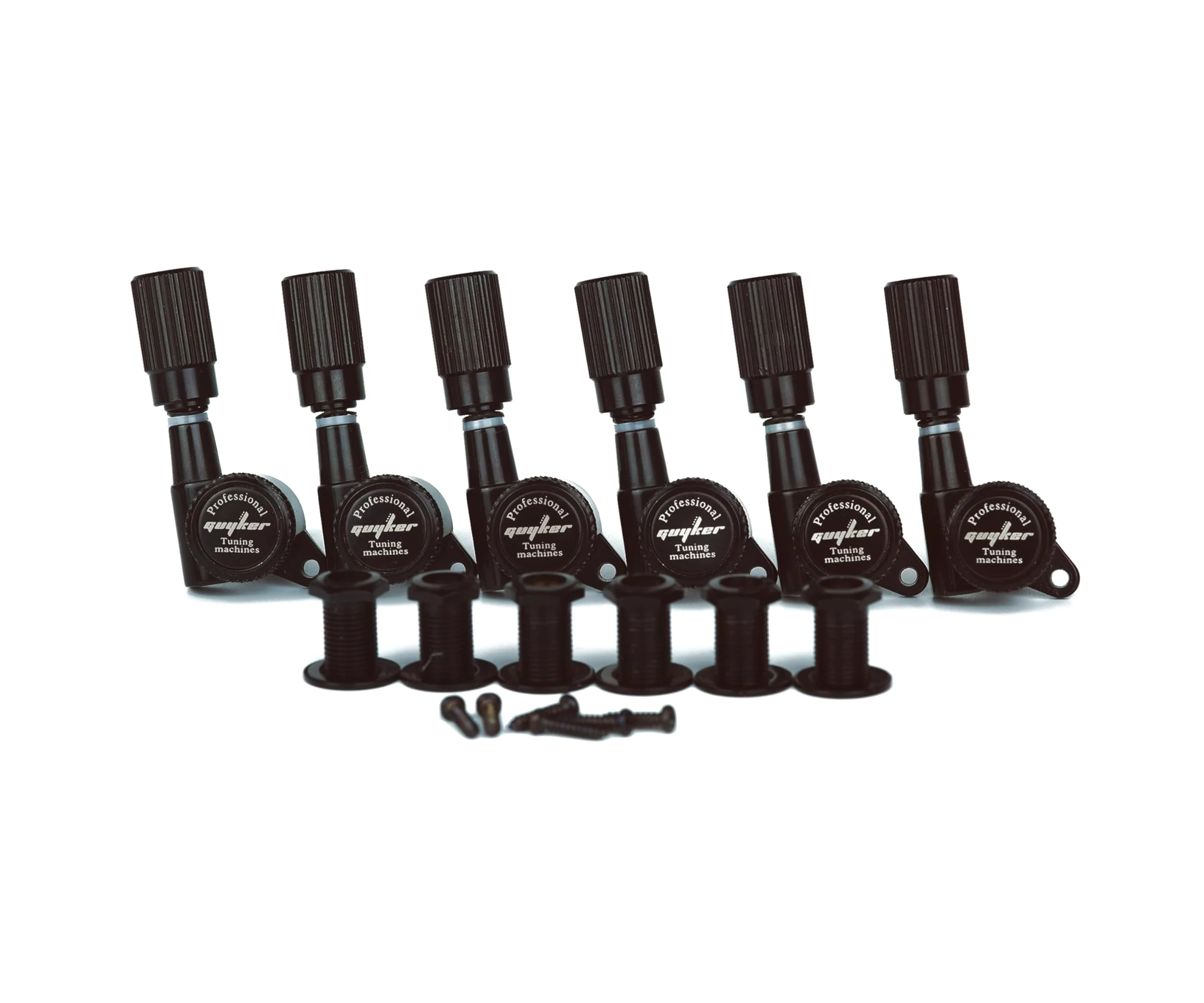 Guyker Accordatori di bloccaggio per chitarra (6 per destra) – 1:18 Pro Lock String Tuning Key Pegs Machine Head Set di ricambio per ST TL SG LP Style Folk Classical Acoustic Electric Guitar (GK11SP,