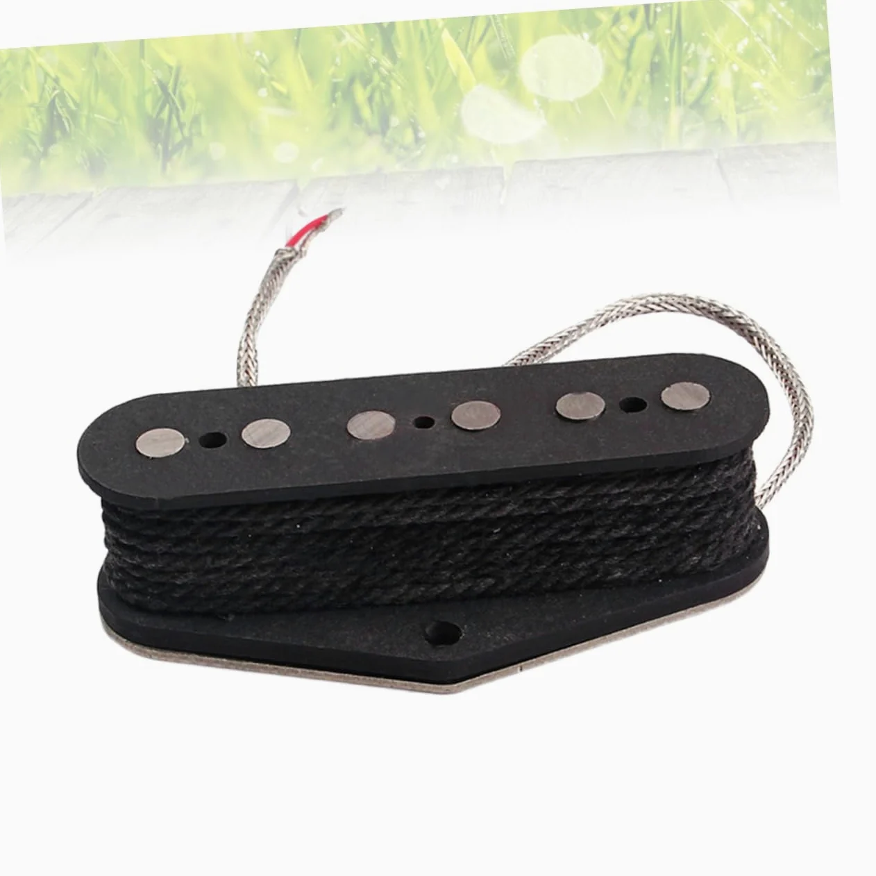 Pickup Ponte per Chitarra Elettrica Nero Gma02 Alnico 5 | 5 Magneti, Coperture per Pickup al Manico Incluse, Stile Vintage, per Basso e Strumenti Elettrici