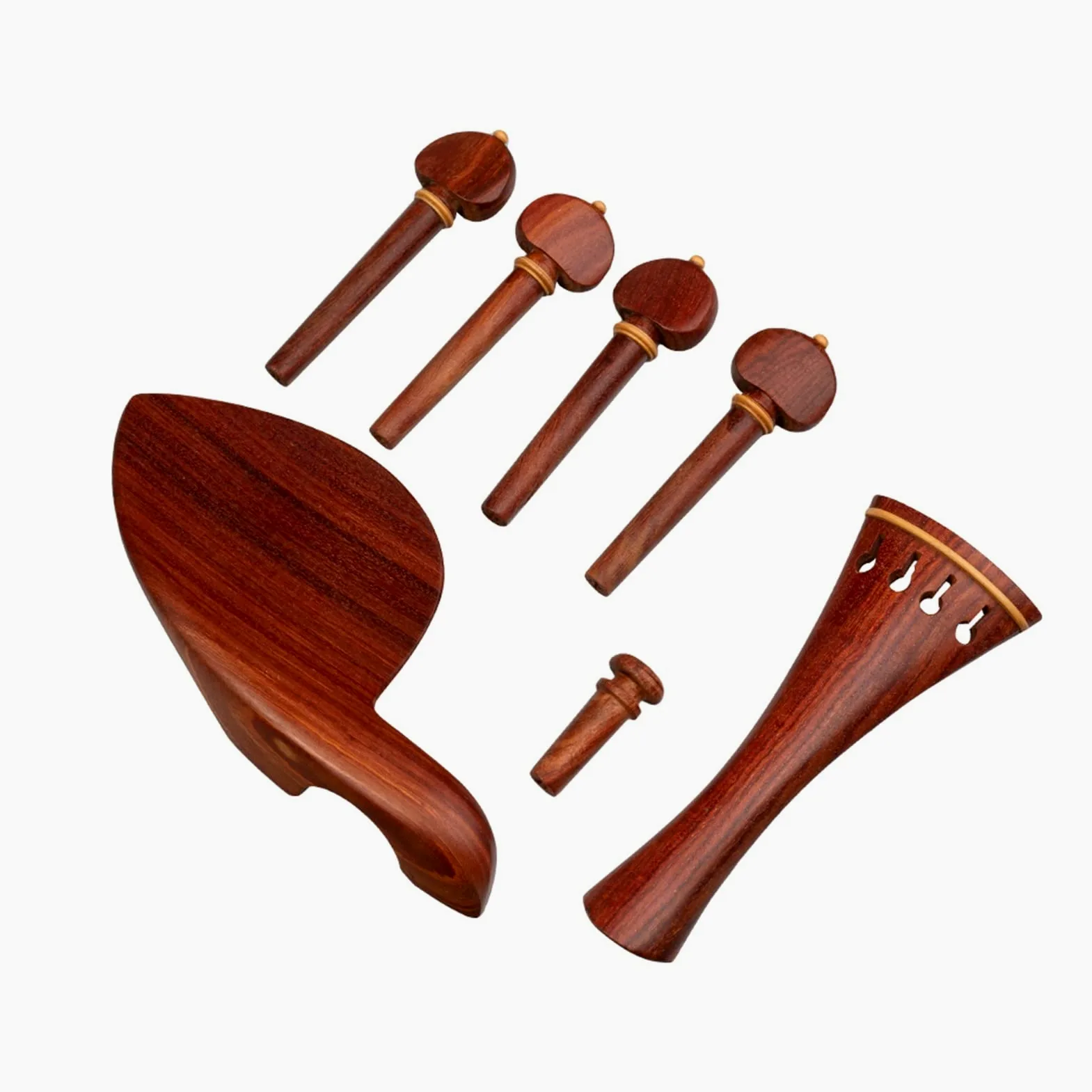 Parti Violino 1 Set Pedica per Violino in Palissandro 4 Corde Violin Tariffe del Violino Chin Rest Endpin E Tuning Pygs