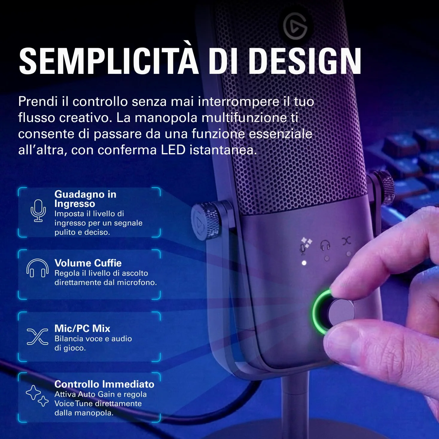 Elgato Wave:3 MK.2 – Microfono a condensatore USB premium per streaming e podcasting con Wave FX Processor, DSP integrato, Clipguard 2.0 e VST inserts – Funziona su PC e Mac