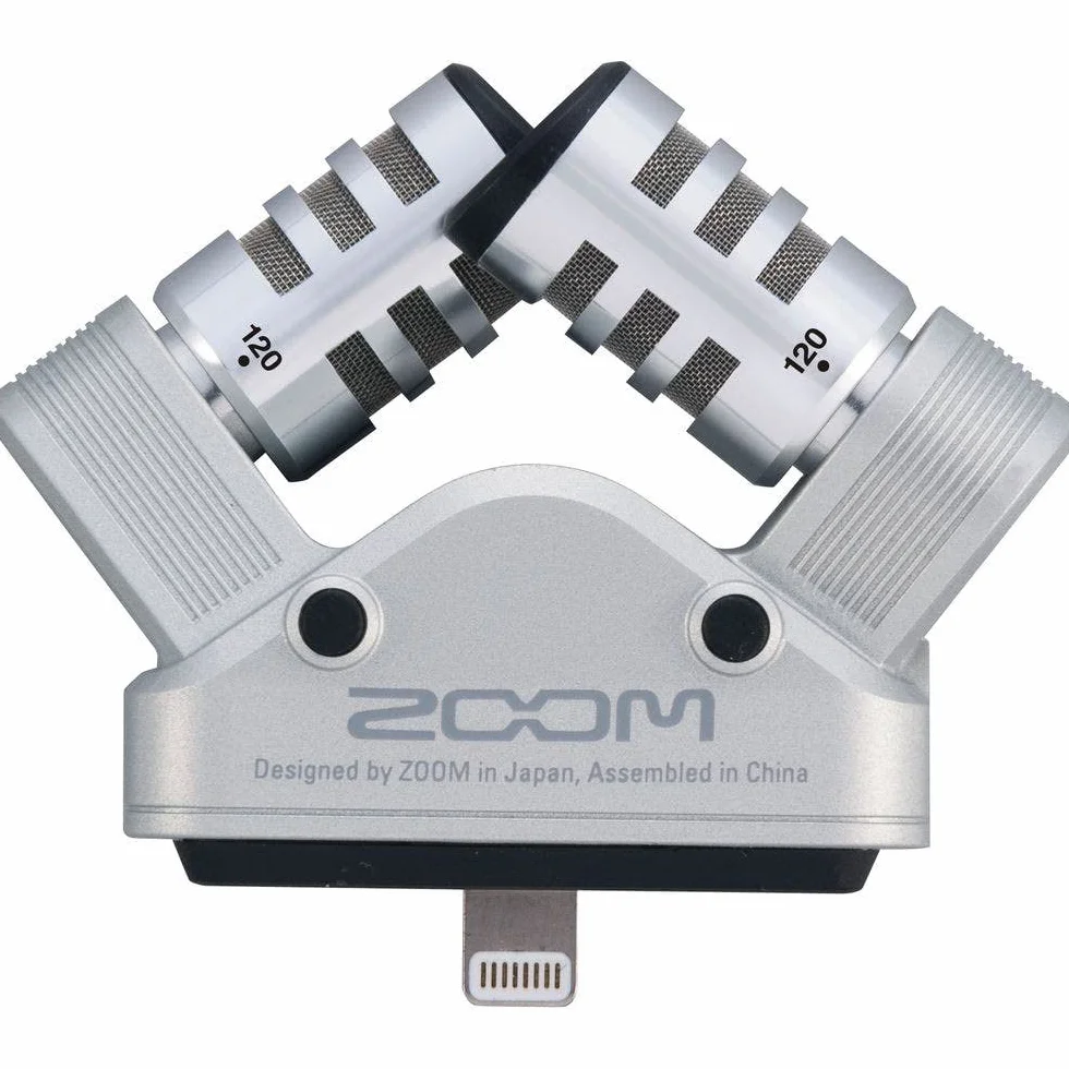 Zoom - iQ6 - Microfono stereo X/Y per iPhone/iPad per la registrazione di audio per musica, interviste e altro ancora