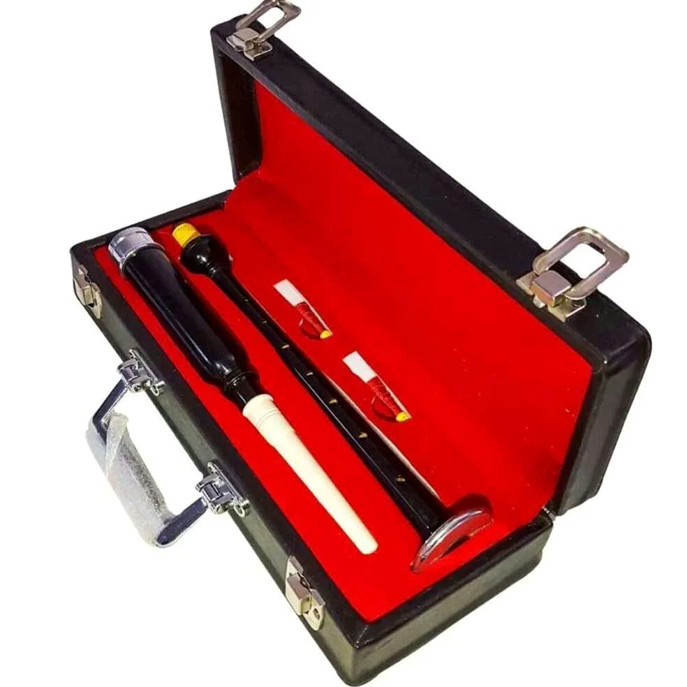 Canna melodica da pratica per cornamusa delle Highland scozzesi, in palissandro e inserti in avorio