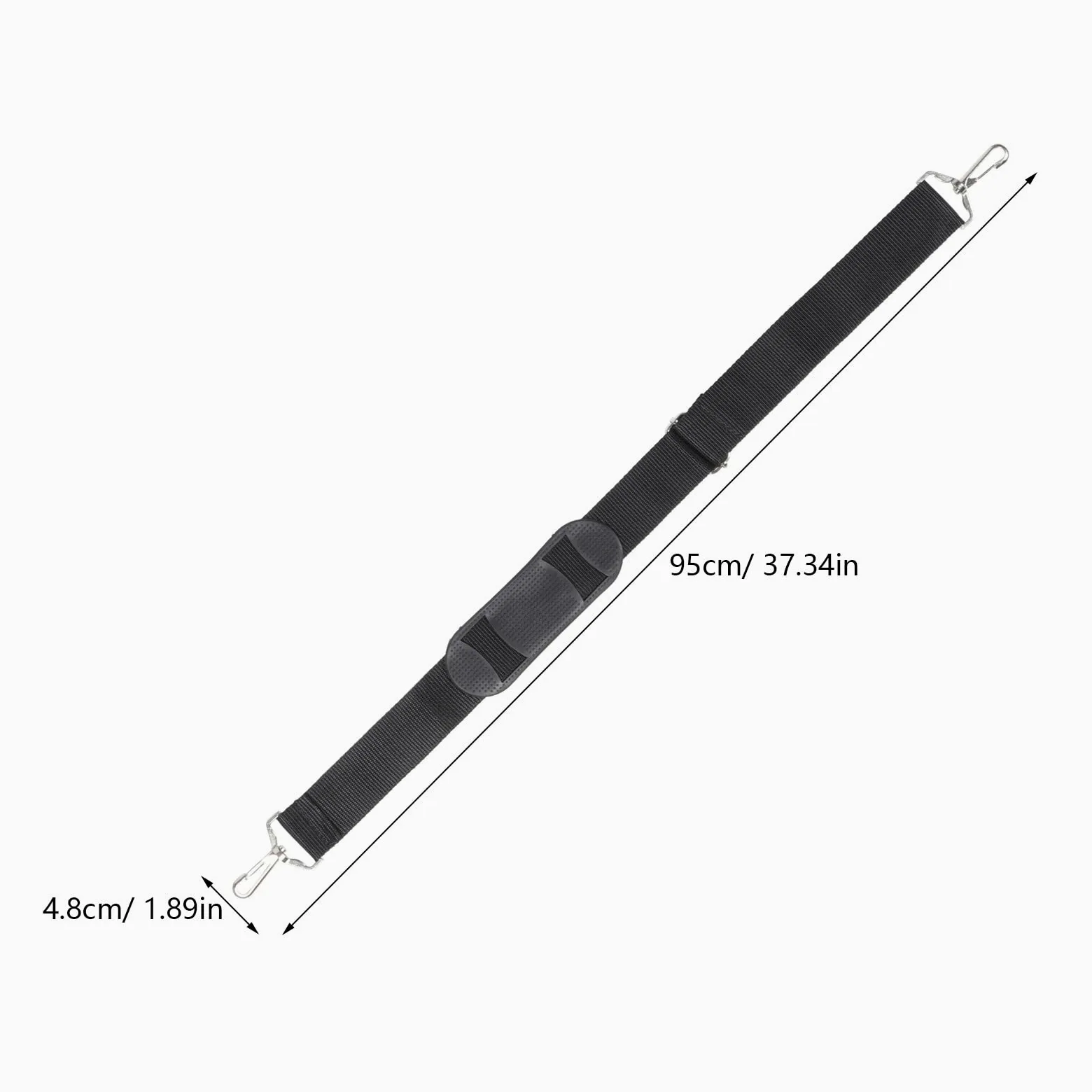 Set 2 Cinghie Tracolla Regolabili per Custodia Violino Fibbie in Metallo Robuste e Imbottitura in Tela Nero, per Performance All'aperto