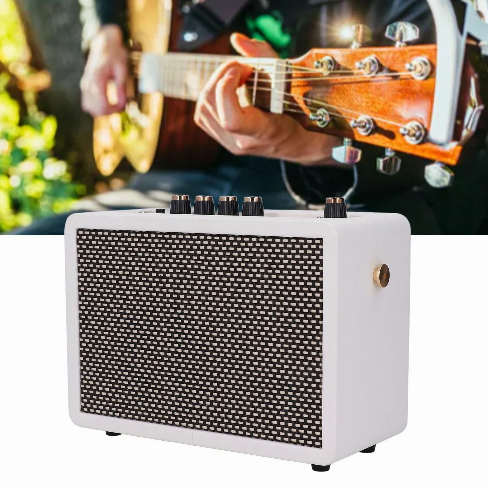 CHICIRIS 10w Amplificatore per Chitarra Portatile Amplificatore per Chitarra con 5.0 Distorsione Riverbero Doppio Input per il Viaggio di Elettrica