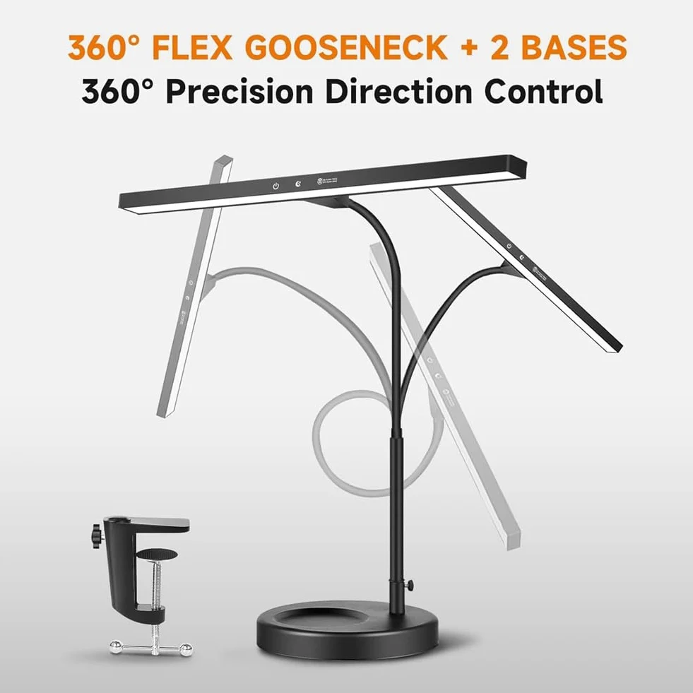Malloy Musica per Pianoforte Light Dimmable Modern Reading Lamp per Pianoforte, Musicista, Lettura di Libri, Music Stand Light For Exight Piano UE Plug