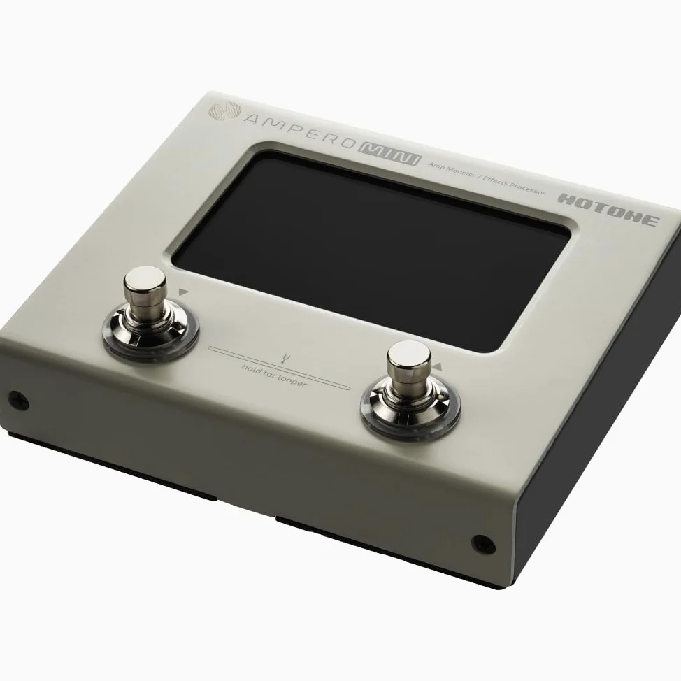 Hotone Processore multieffetto per chitarra basso elettrico Touchscreen Modellatore di amplificatori elettrico Simulazione di cabine IR Interfaccia audio USB Stereo OTG Ampero Mini (Vanilla)