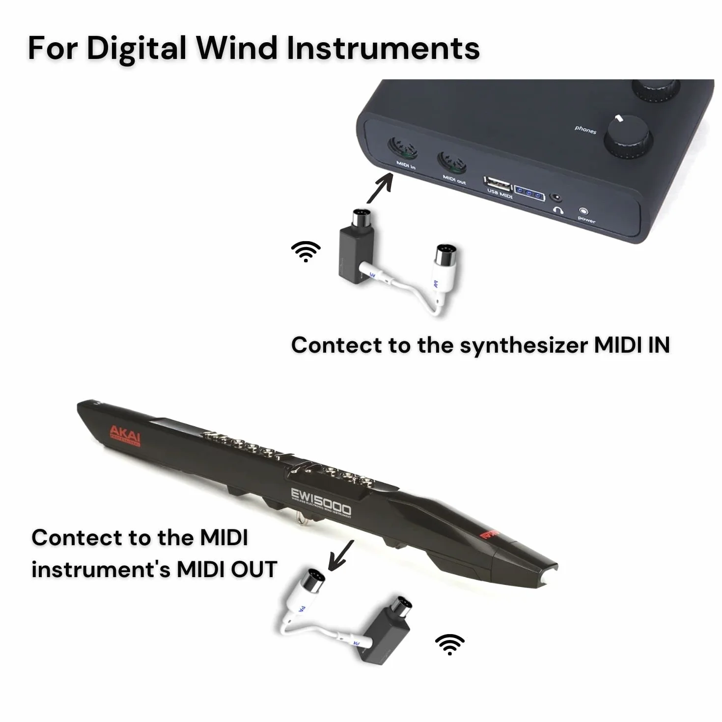 Paint Audio Adattatore MIDI Wireless Opaco a Latenza Ultra Bassa Per Sintetizzatore, Pedale per Chitarra a Vento Digitale, Tastiera per Pianoforte Digitale a Dispositivi MIDI