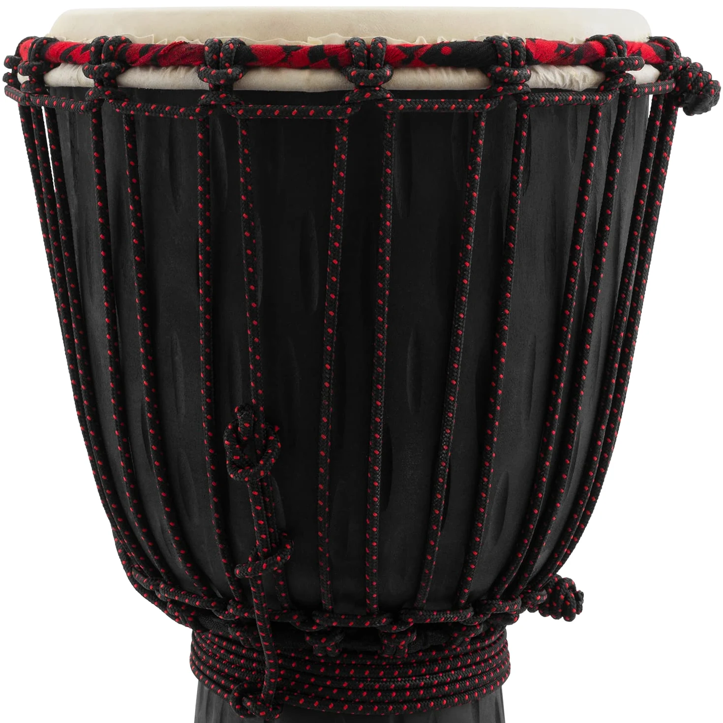 MDJ006 Tamburo Djembe da 9 pollici - Tamburo africano a mano in legno di mogano - colore nero