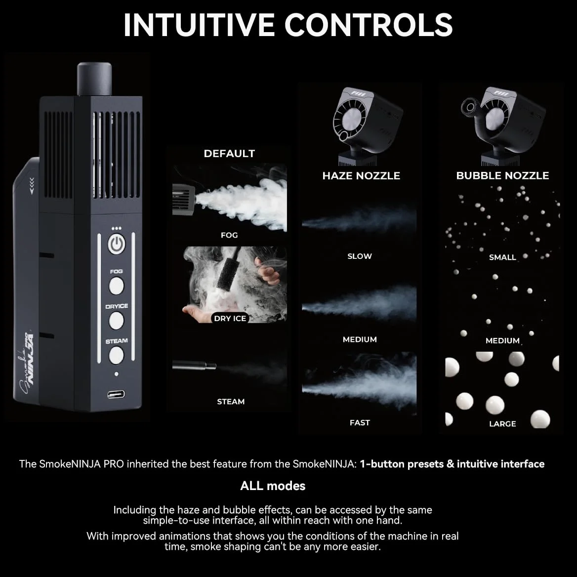 SmokeNINJA Pro - Macchina per fumo portatile portatile con telecomando senza fili (HAZER KIT), nebbia innocua, per eventi all'aperto, feste, effetti palcoscenici, Halloween