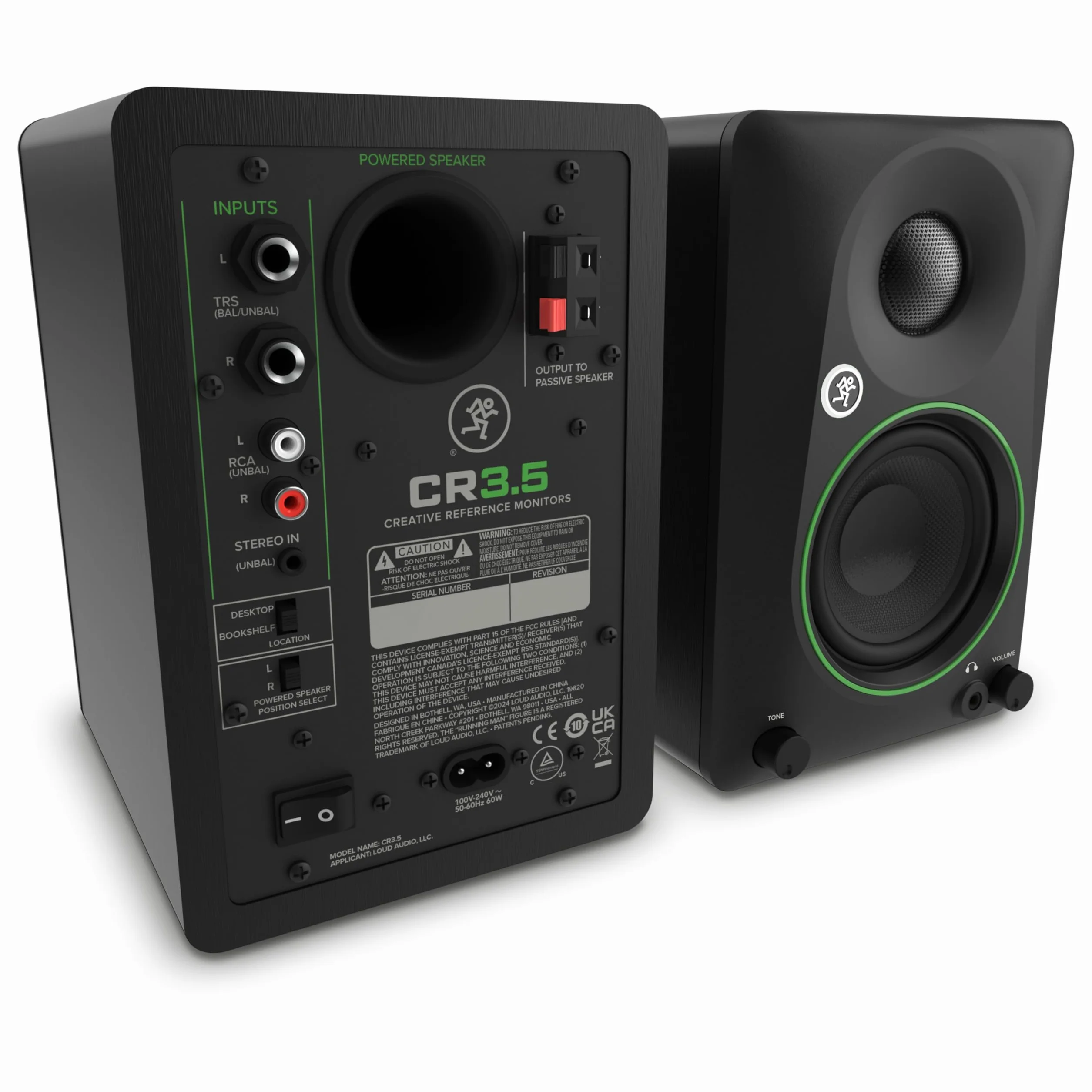 Mackie CR3.5 Monitor da studio da 3,5" con controllo del tono