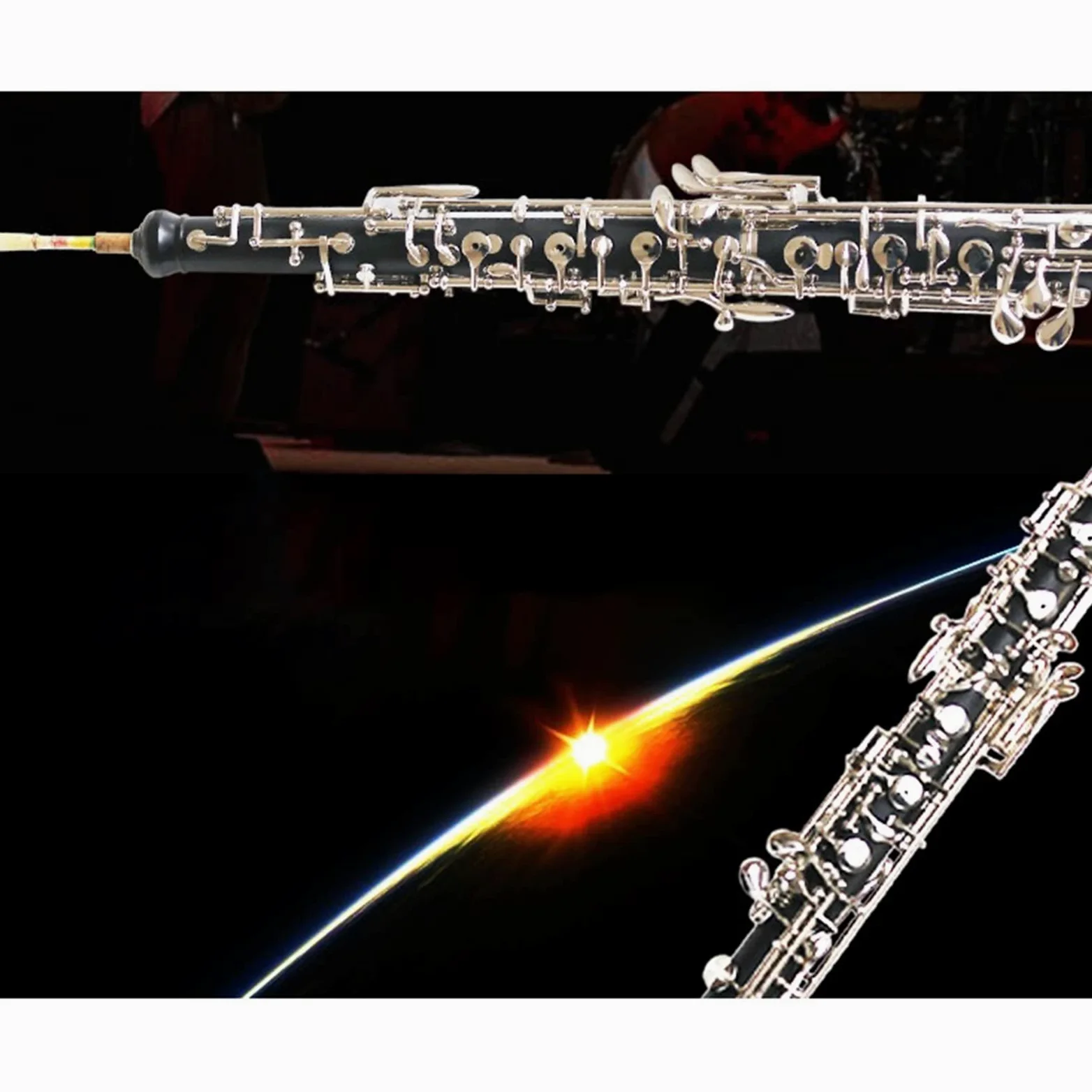 Oboe Semiautomatico Accordatura in Do Corpo in Bachelite Dura Tasti Argentati Oboe Strumento A Fiato Oboe per Principianti
