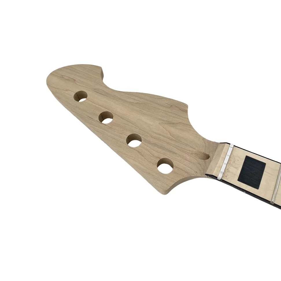Yinfente Manico per chitarra basso 22 tasti 34 pollici Acero tastiera chitarra Intarsio a blocchi DIY Chitarra Intarsio a blocchi (Tastiera in Acero)