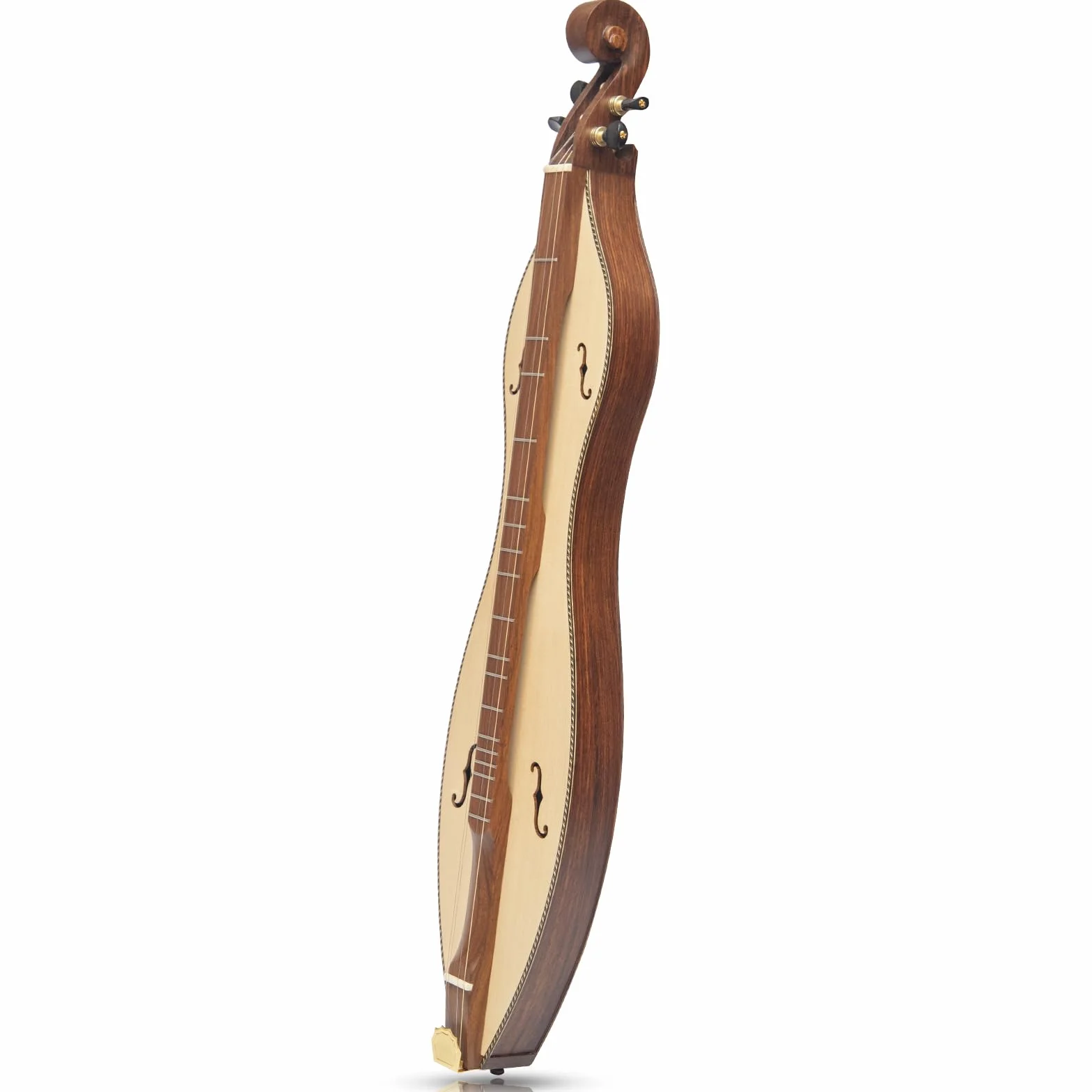 Mountain Dulcimer - Palissandro a 4 corde, con foro a F, con filetto