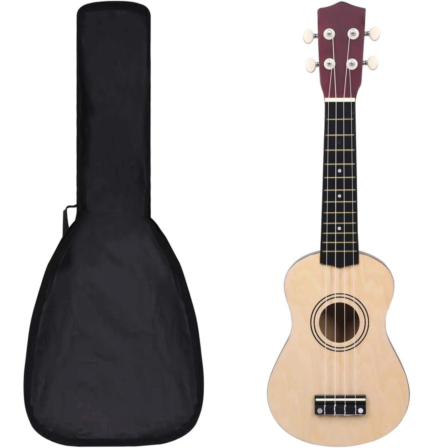 Set Ukulele Soprano con Borsa per Bambini Legno Naturale 21",Arte e Svago,Hobby e Arti Creative,Strumenti Musicali,Strumenti a corda-70146