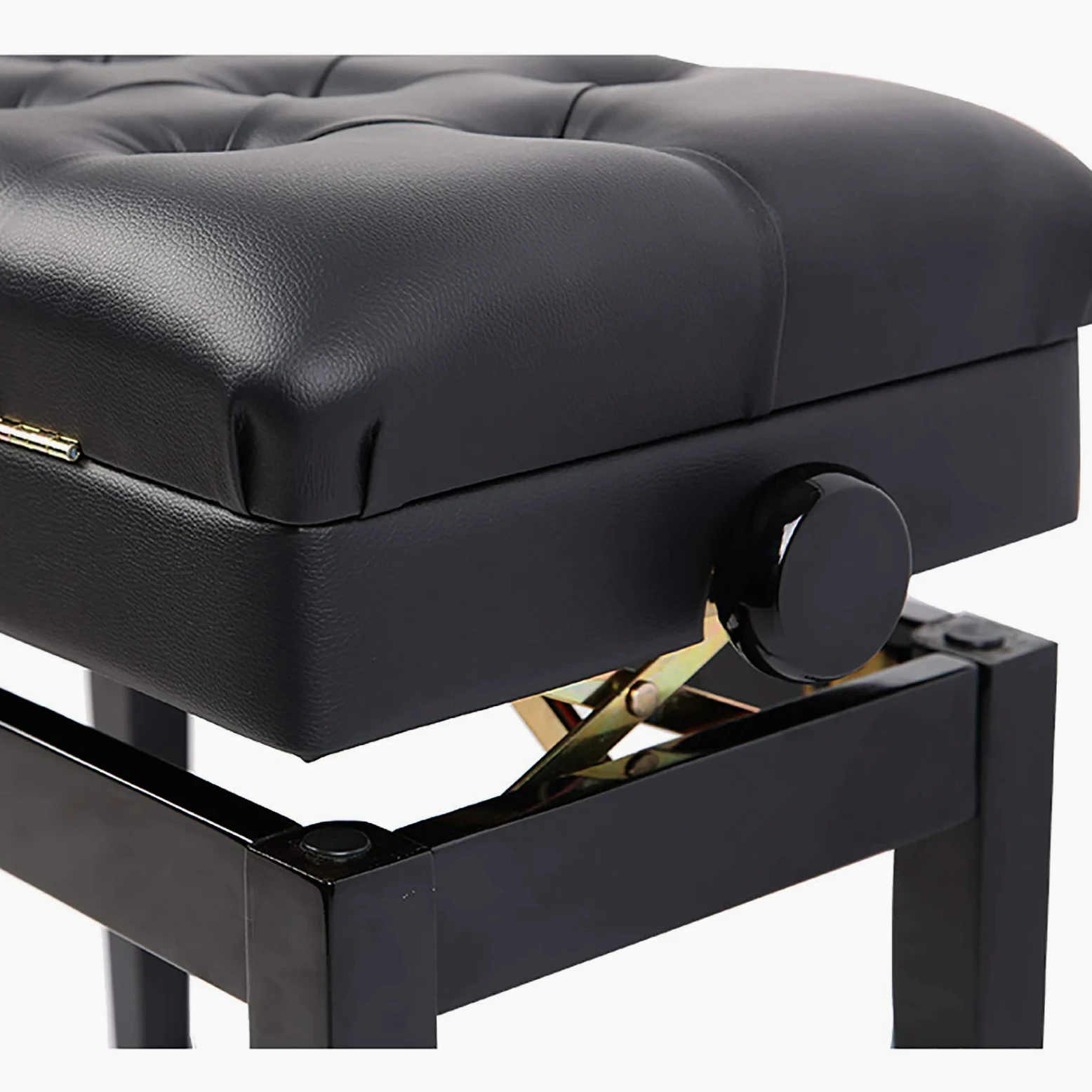 Sgabello regolabile per pianoforte, con contenitore, impermeabile, in pelle PU, per adulti, 50-60 cm