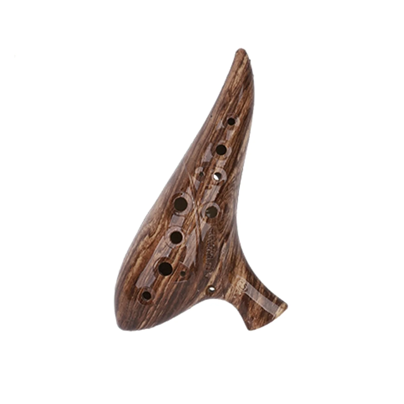Ocarina Ceramica Alto C Flauto in ceramica con 12 fori, tono AC Tono medio C Grana del legno Cracking Ghiaccio Affumicato Blu Bianco Strumento for principianti per Principianti Adulti