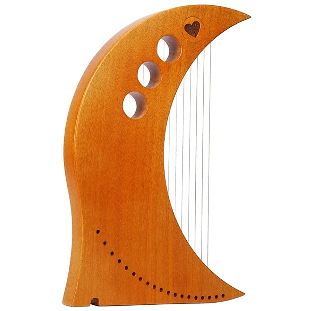 Arpa a lira, strumento a corda in legno con chiave di accordatura e manuale di istruzioni per principianti e amanti della musica