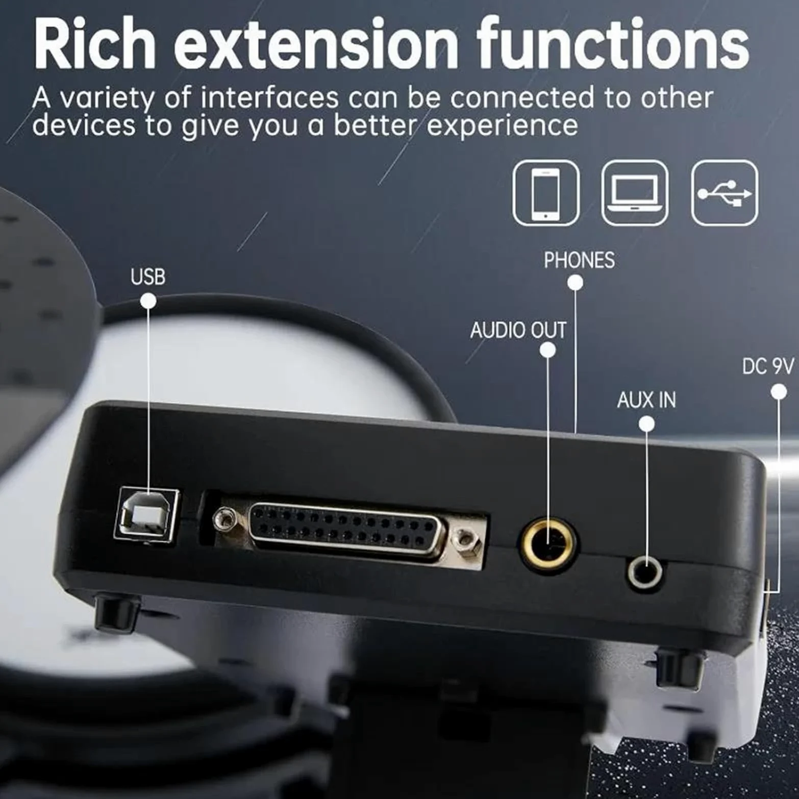Kit Di Batteria Elettronica Per Adulti Con 455 Suoni Pad Per Batteria In Mesh Bacchette Per Batteria Pedali Resistenti Sgabello Per Batteria batteria elettronica professionale
