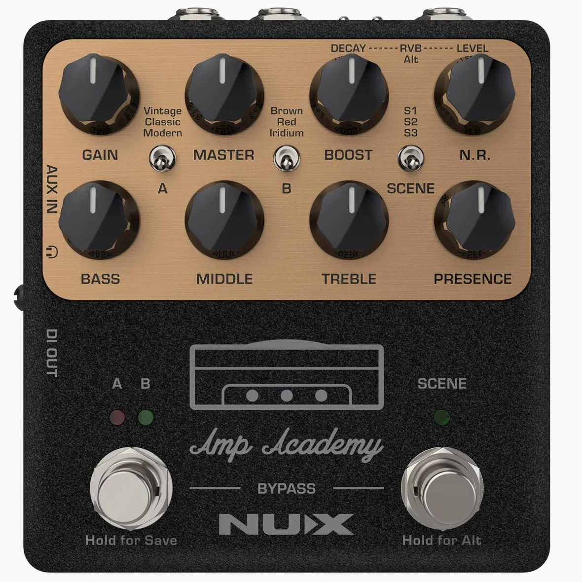 NUX NGS-6 Amp Academy Amp Modeler Pedale per chitarra 1024 campioni IR, caricatore IR di terze parti
