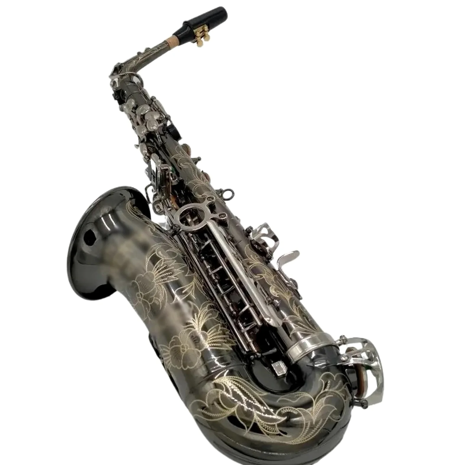 sassofono Sassofono Contralto Tedesco Strumento Musicale In Ottone Con Sax Contralto In Lega Di Nichel Nero Nero Con Custodia (Color : High-end bag)