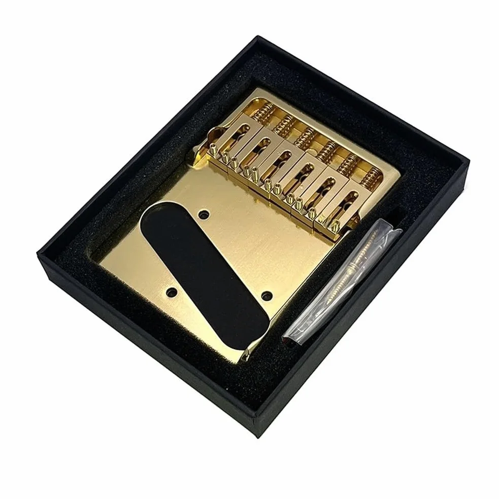 Design asimmetrico in ottone per chitarra elettrica, con 6 selle regolabili, parte di ricambio per chitarra elettrica, finitura nera, dimensioni 104 x 78,8 mm, qualità del tono migliorata e durata per