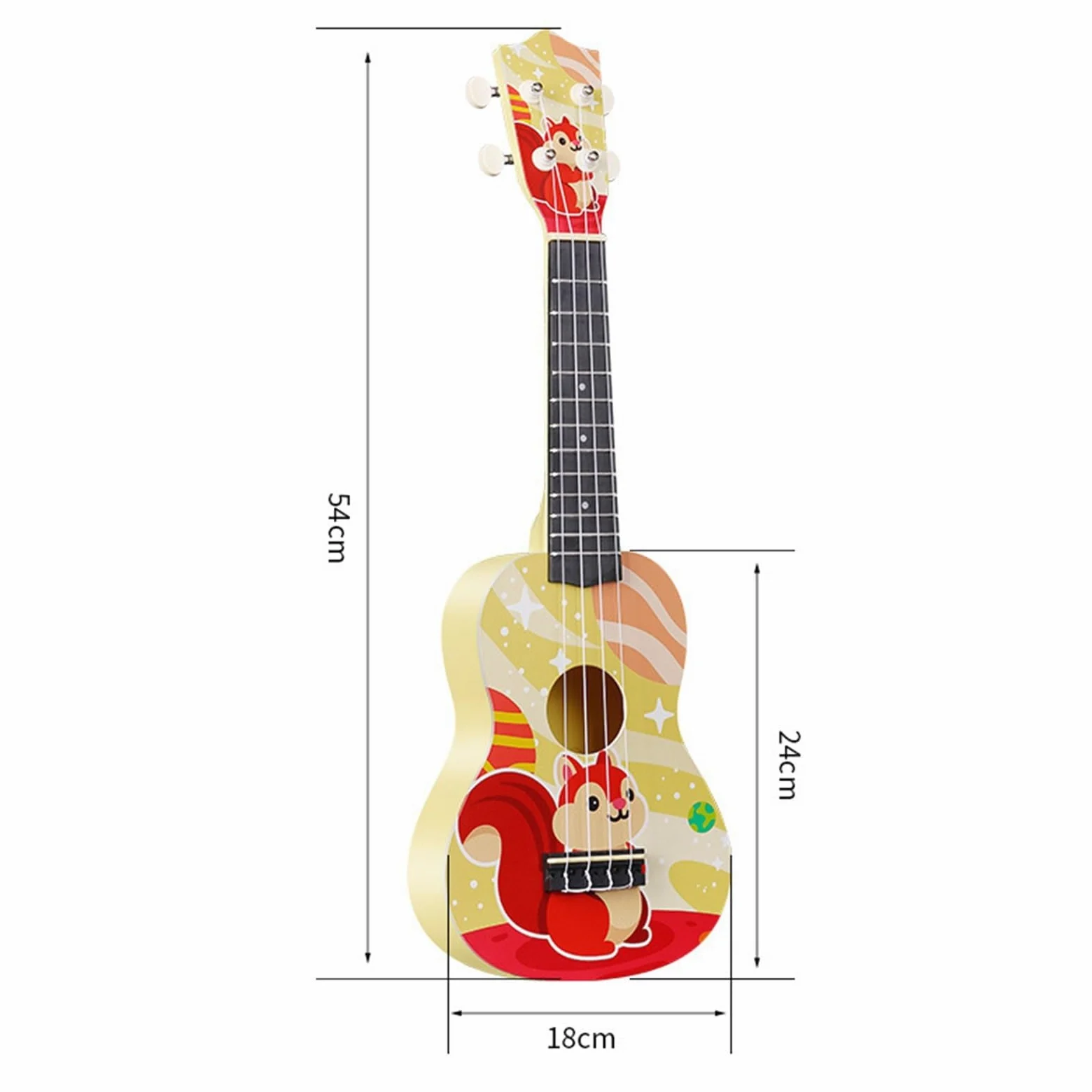 Ukulele Per Principianti Ukulele In ABS Da 21 Pollici Adatto Per Strumenti Musicali Portatili Con Modello Creativo Di Piccola Chitarra(2)