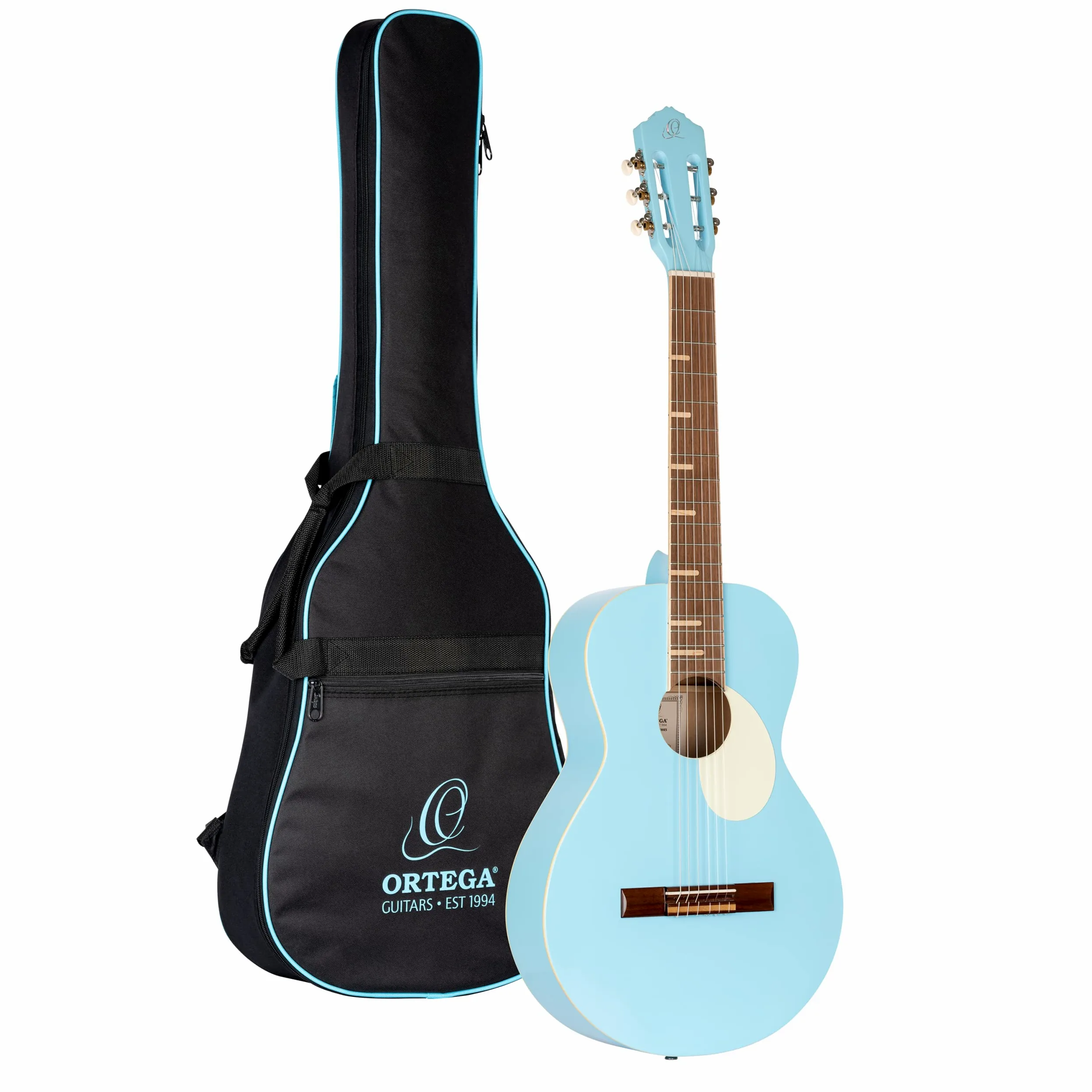 Ortega Guitars Chitarra Full Size - Gaucho Series - Corpo parlor - include Gigbag - Legno di Agathis / blue (RGA-SKY)
