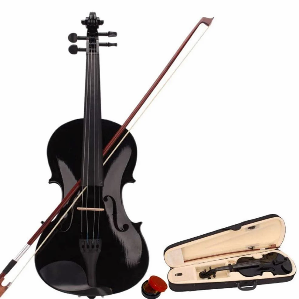 Violino Standard da Studente, per Principianti, 4/4 Violino Originale di Alta qualità a grandezza Naturale Violino for Adulti Principiante Appassionato di Studenti con Custodia, Arco e colofonia