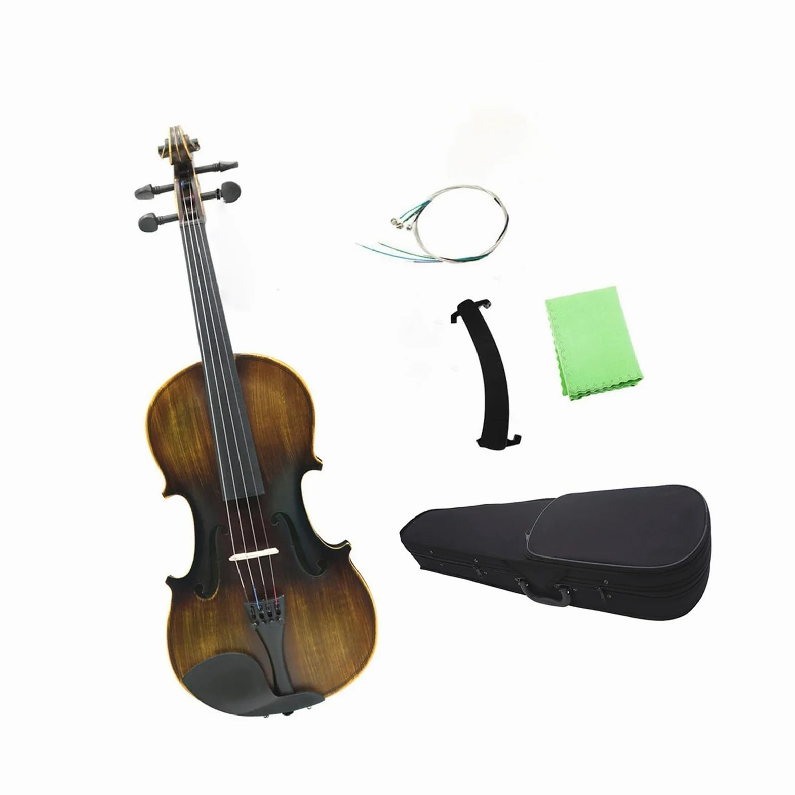 Violino Opaco 4/4 Vintage Fatto A Mano In Legno Massello Per Principianti Strumento Da Studio Professionale Violino