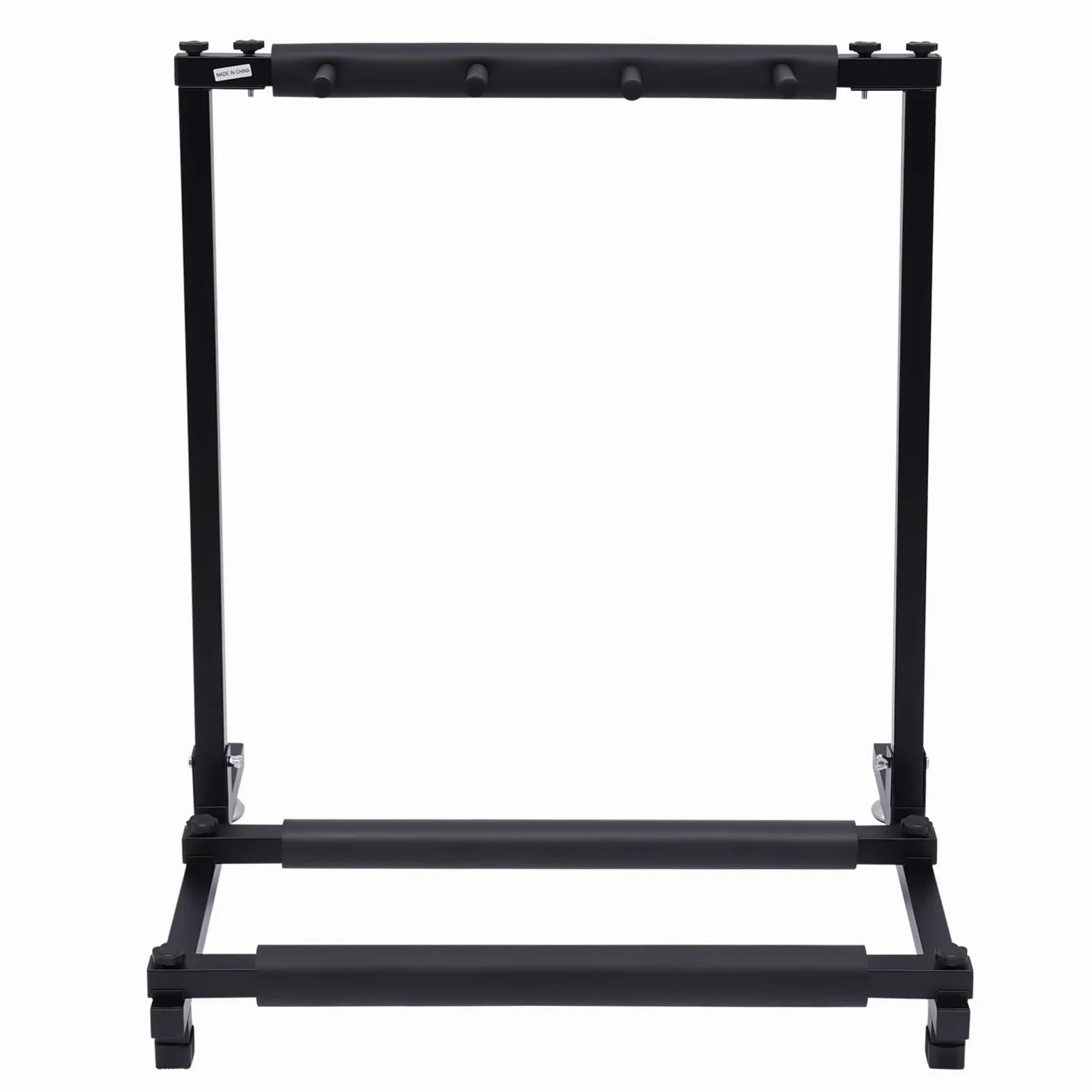 Supporto per chitarra, in metallo, regolabile, più supporto per chitarra, con piedini in gomma antiscivolo, copertura per chitarra, basso, violino, ukulele (3 chitarre)