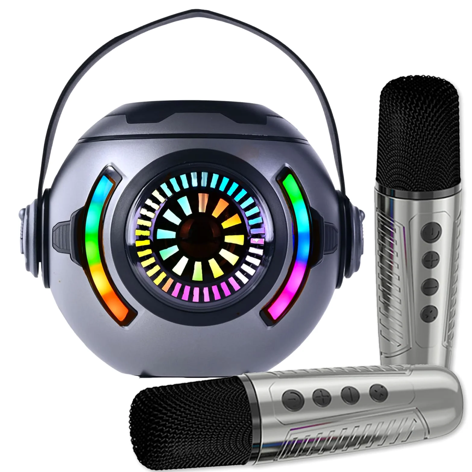 Karaoke Machine 2 microfoni, microfono wireless Bluetooth portatile per bambini, per bambini dai 4 ai 12 anni, regali per ragazzi e ragazze 4, 5, 6, 7, 8, 9, 10, 11 e 12 anni