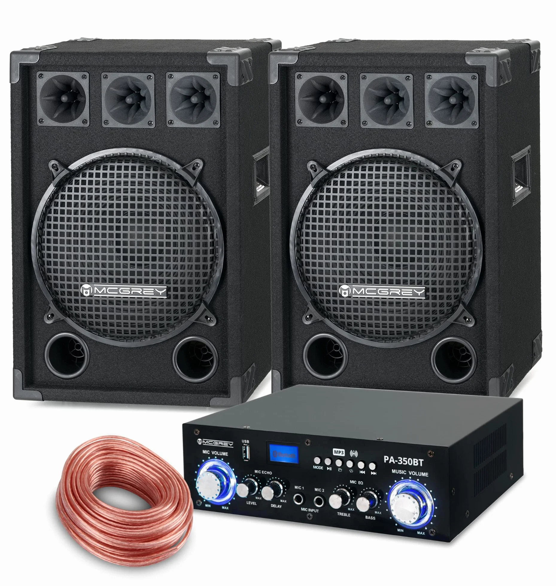 McGrey PA set completo PowerDJ-2000 1200W
