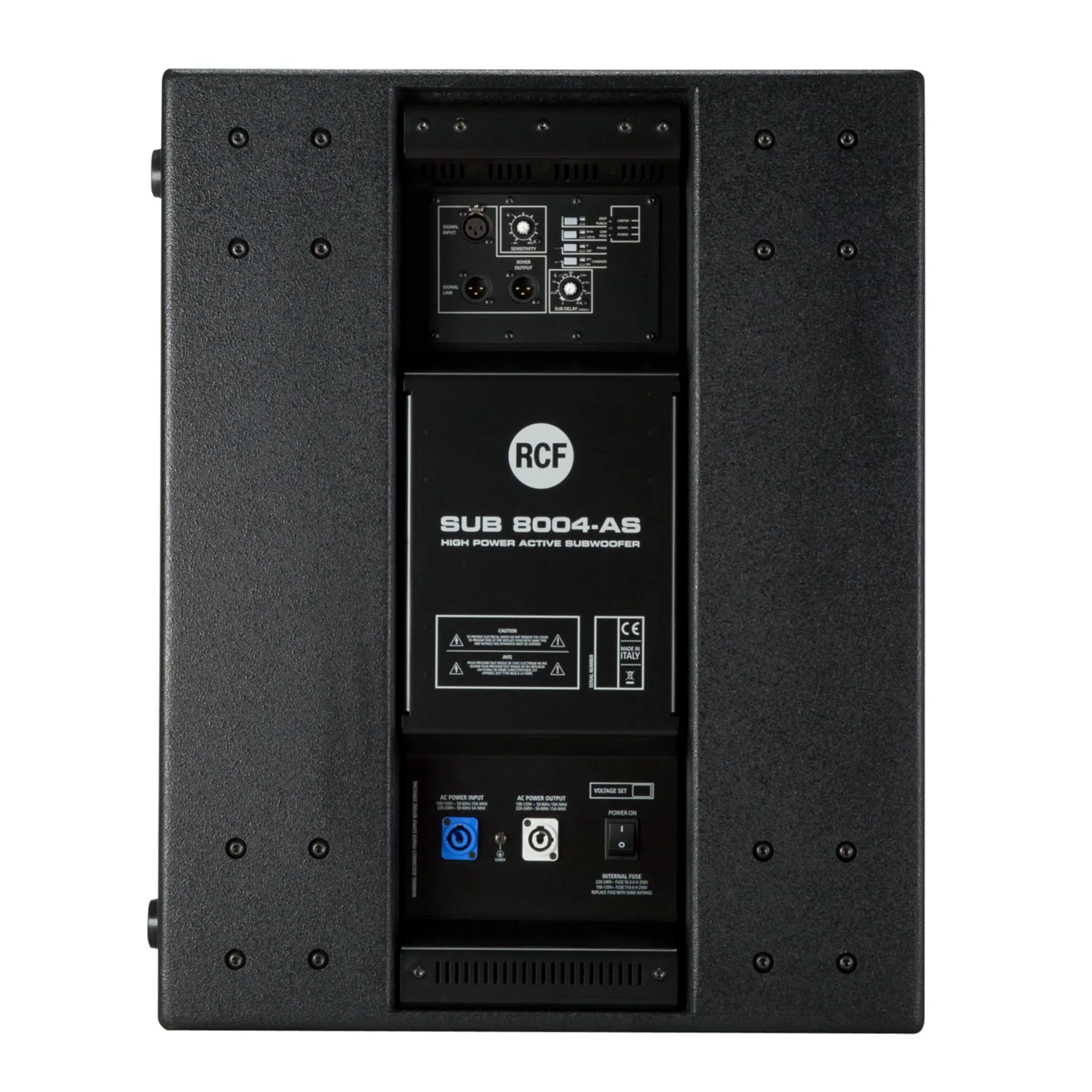RCF SUB 8004-AS - Subwoofer Professionale Attivo da 18 pollici con Amplificatore Digitale da 2500 w di potenza di picco, Nero