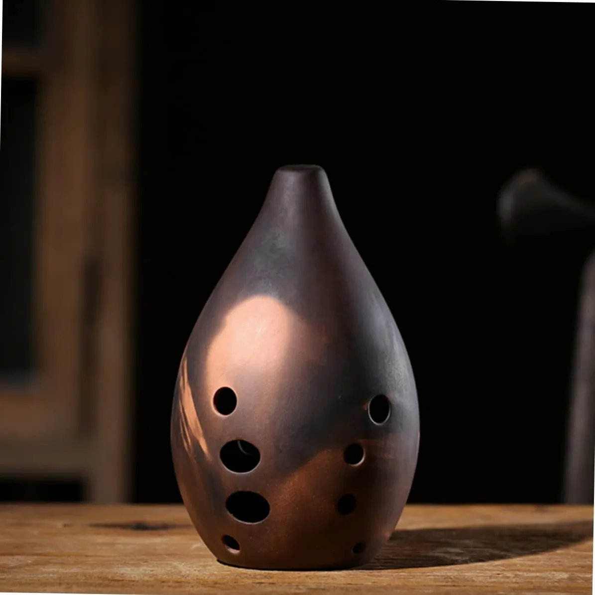 Mikinona Xun Cinese a 10 Fori in Ceramica Ocarina Strumento Musicale Antico in Tonalità F per Principianti e Artisti Esecutori, Intonazione Precisa e Suono Profondo per Stili multipli