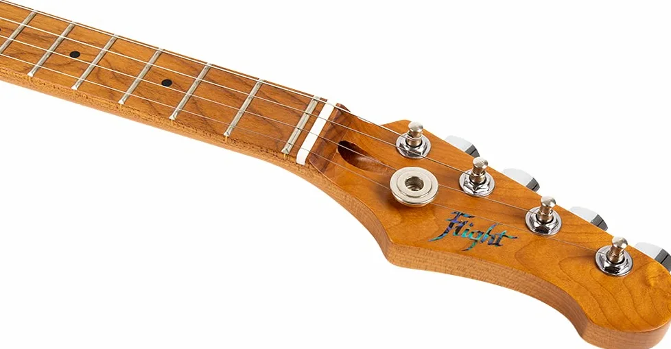 Flight Ukeleles Pathfinder Solid Body Trasparente Nero Elettrico Tenore Ukulele