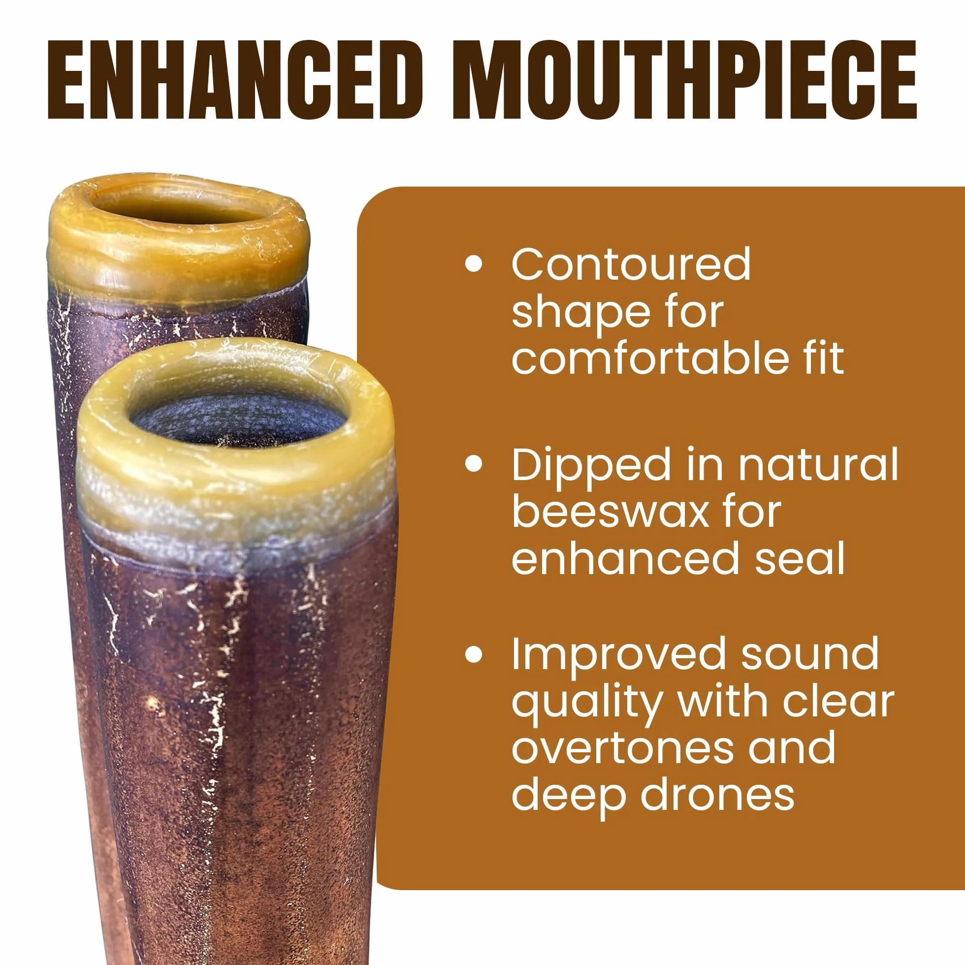 World Percussion USA - Moderno didgeridoo realizzato a mano, con bocchino in cera d’api, facile da suonare -
