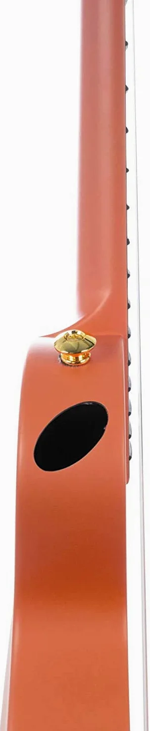 CASCHA Set per ukulele da concerto in fibra di carbonio, set con 3 plettri, custodia, tracolla, set per ukulele, set di corde in fluorocarbonio, piccola chitarra hawaiana per principianti, arancione