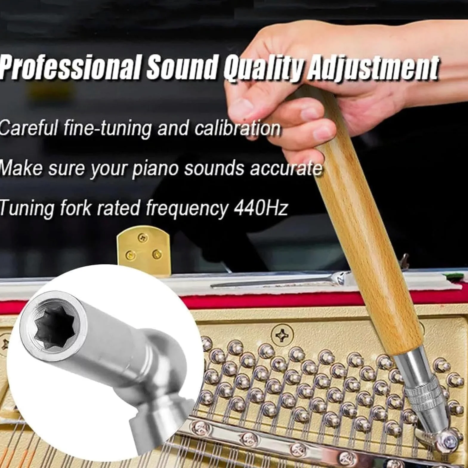 per accordatura per pianoforte, accordatore per pianoforte Set di chiavi | per chiave inglese, kit di strumenti per accordatura del