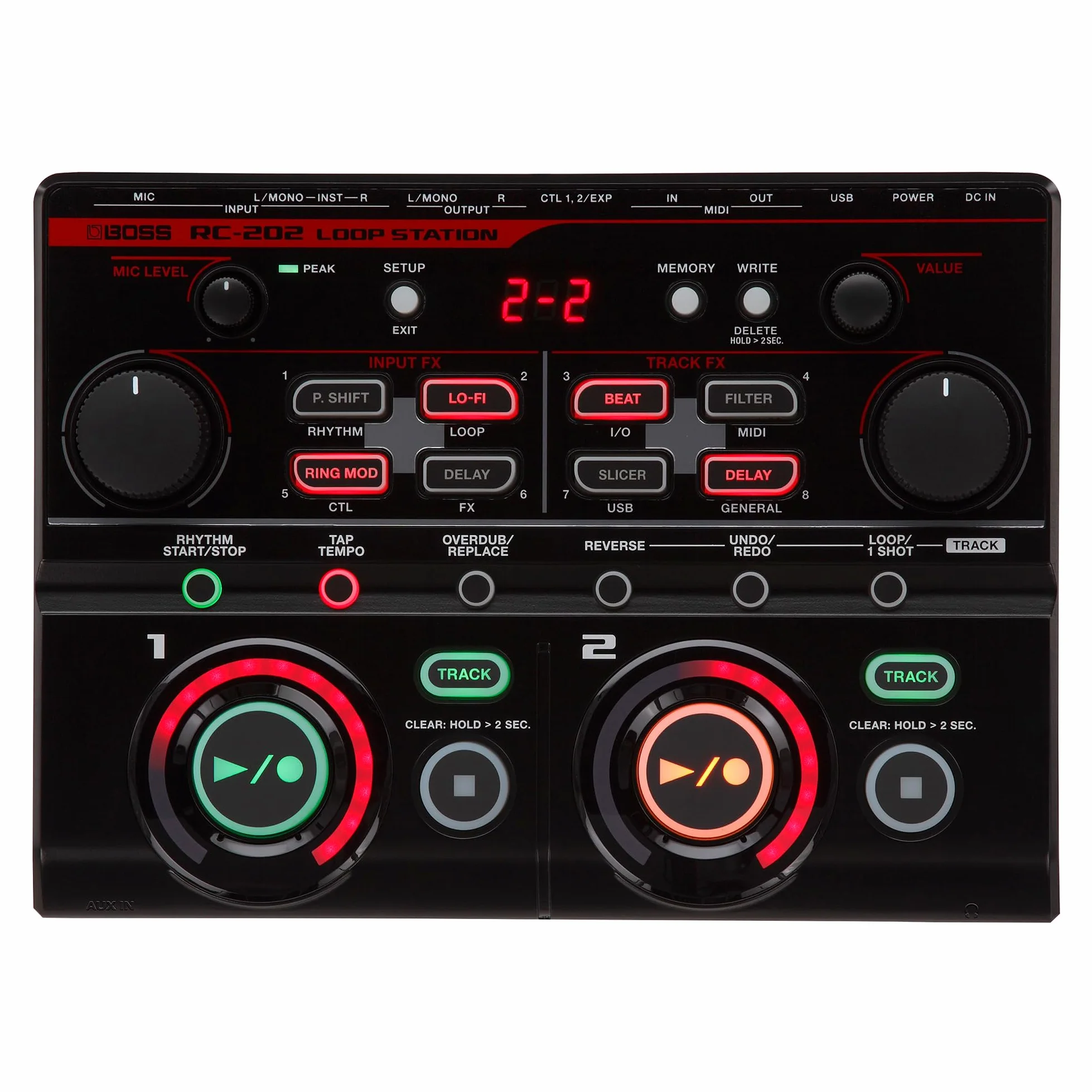 BOSS RC-202 Compact Tabletop due binari Loop Station (RC-202)