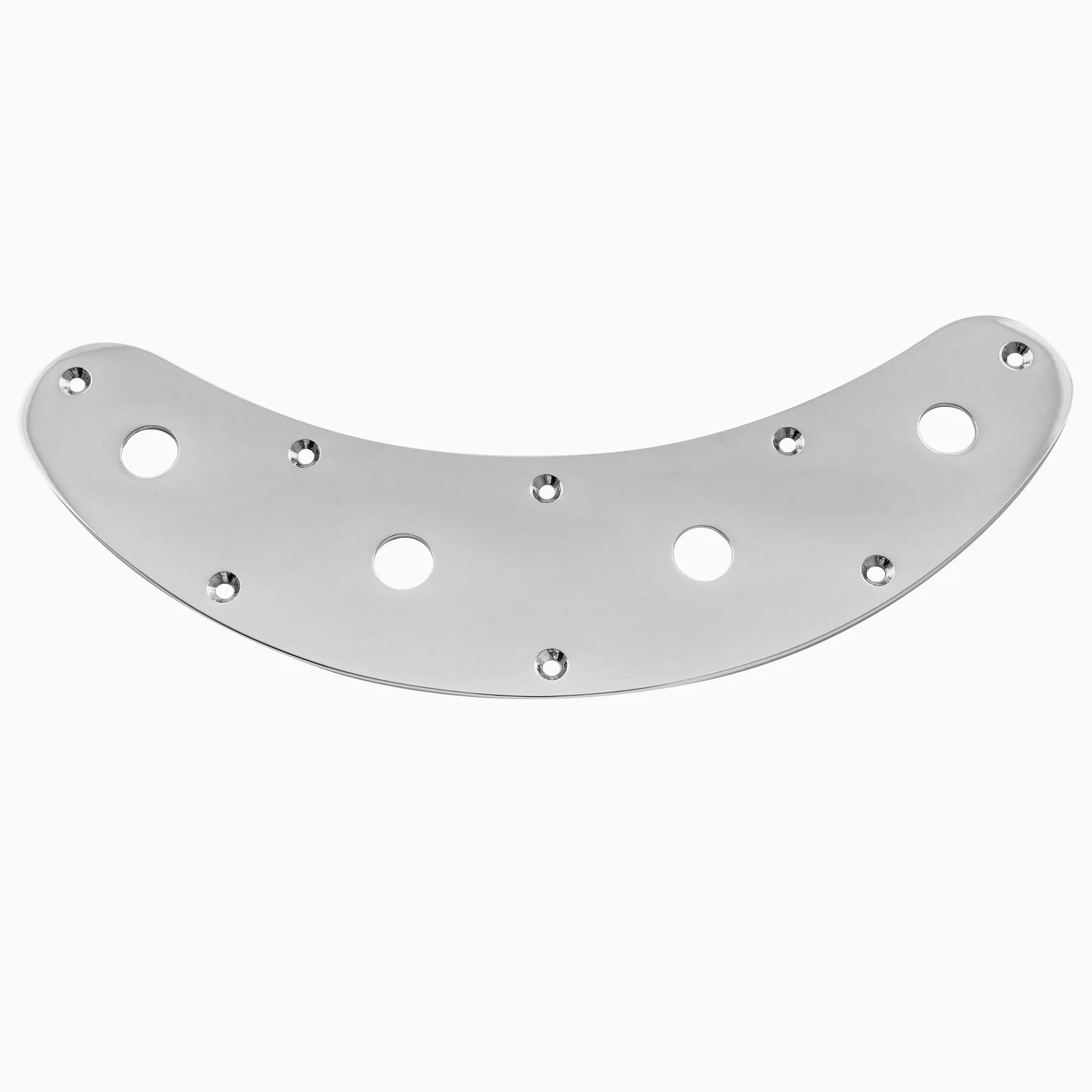 Musiclily Pro 4 Fori Bass Piastra Controlli in Acciaio Control Plate per Basso Elettrico tipo Music Man, Cromato