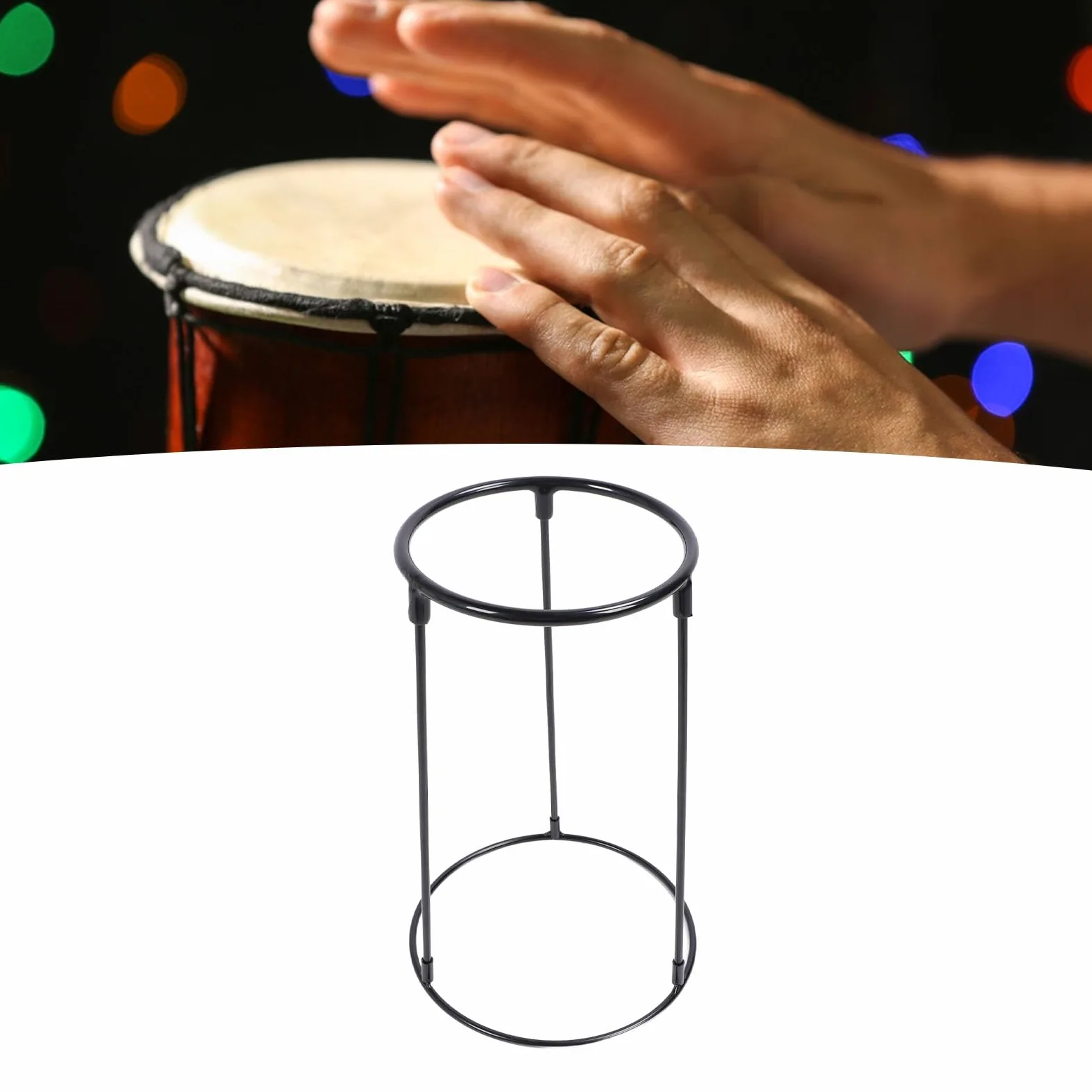 Travel Djembe Stand, supporto per pavimento Djembe portatile in acciaio al carbonio per casa e negozi African Drum Stand Djembe Drum Stand Strumento Accessorio strumento a