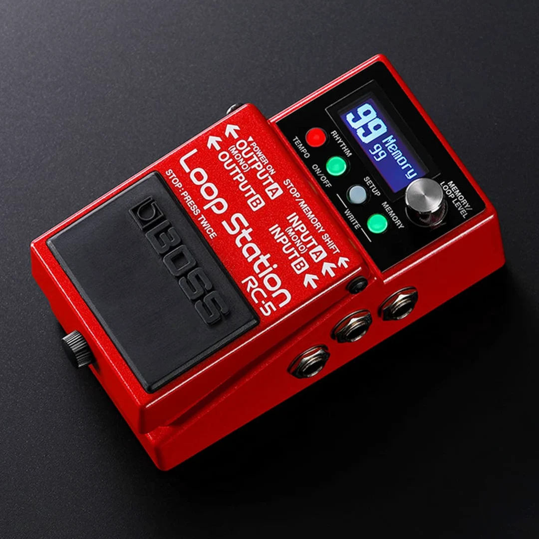 Boss RC-5 Loop Station - Dispositivo per effetti a pedale + alimentatore Keepdrum 9 V