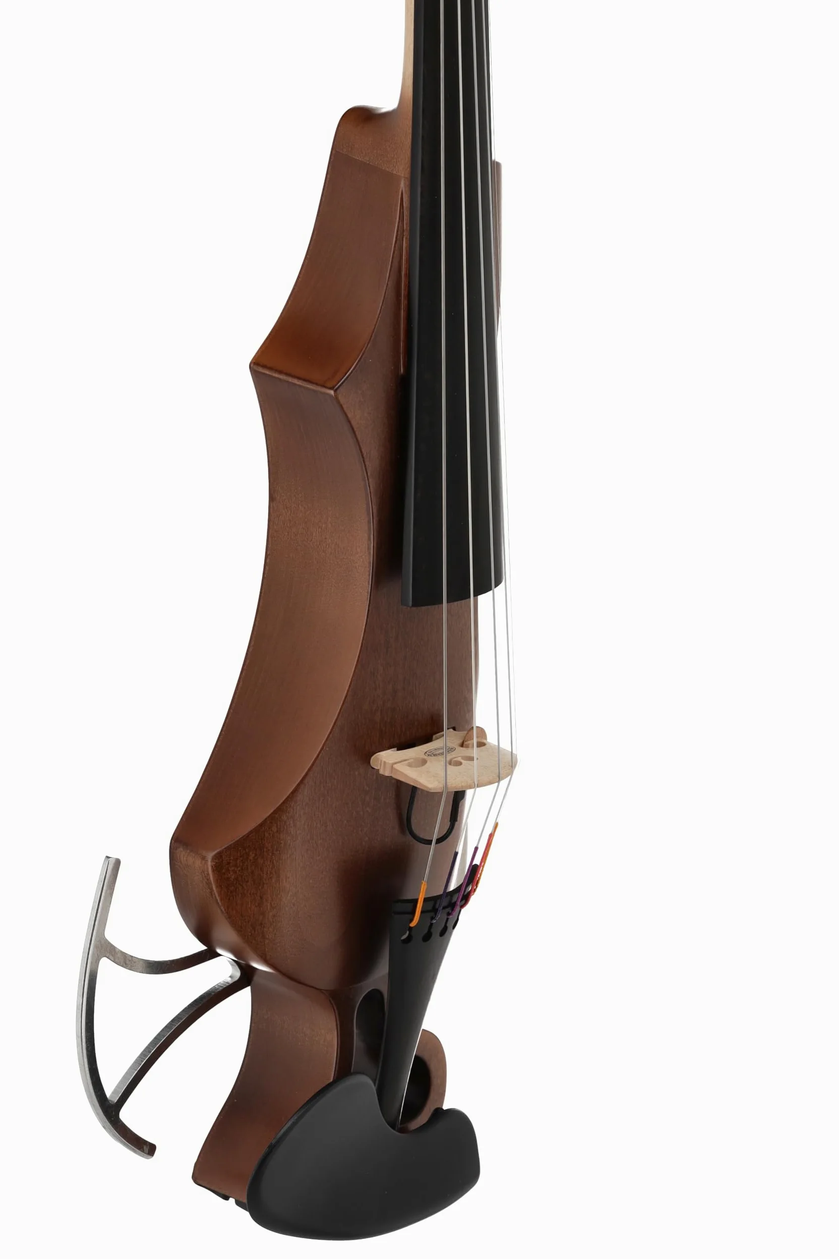 Violino elettrico GEWA, violino elettronico, Novita 3.0 oro-marrone con adattatore per poggiaspalla, 5 corde