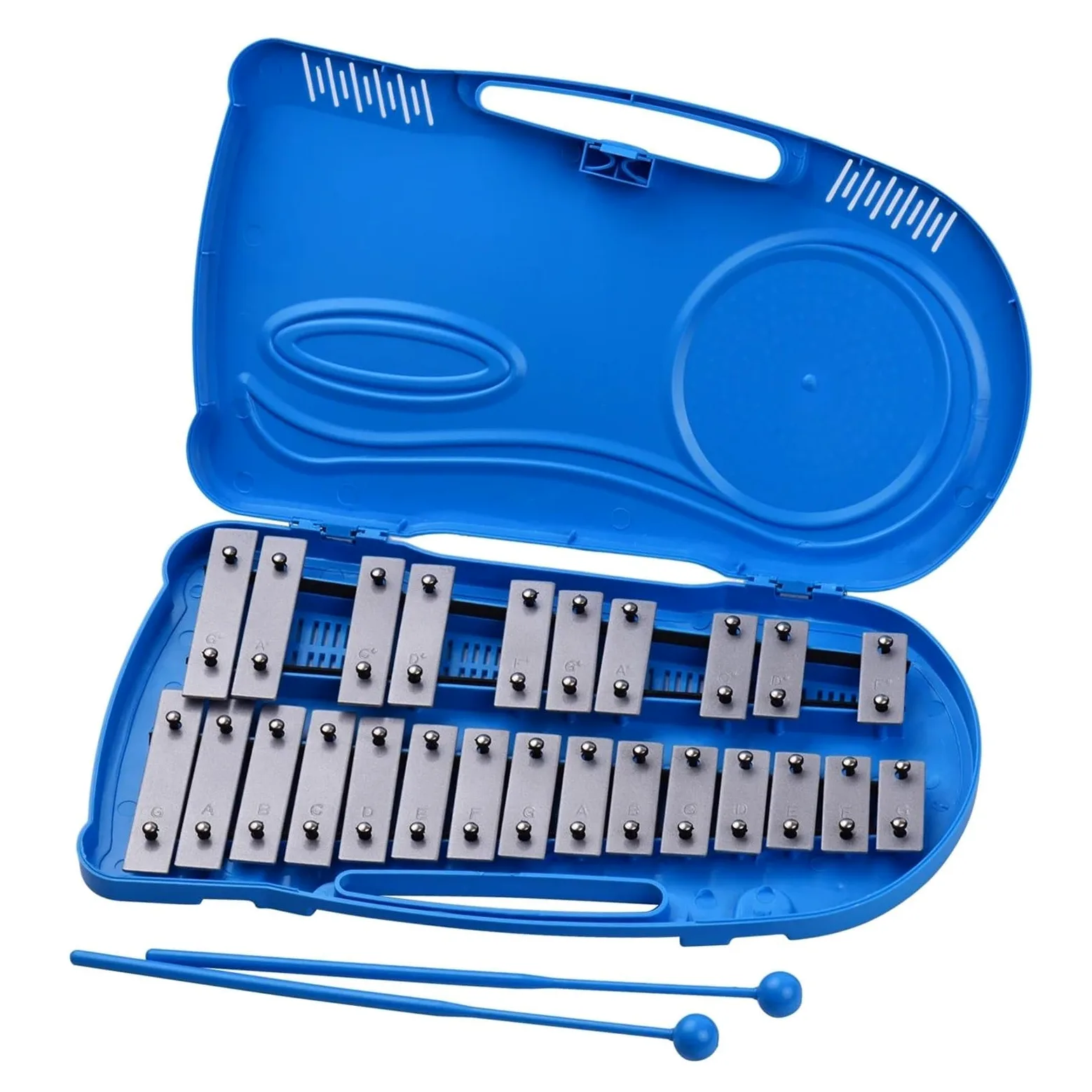 Xilofono Professionale Strumento A Percussione Xilofono Glockenspiel Da 25 Note Con Custodia In Plastica 2 Bacchette