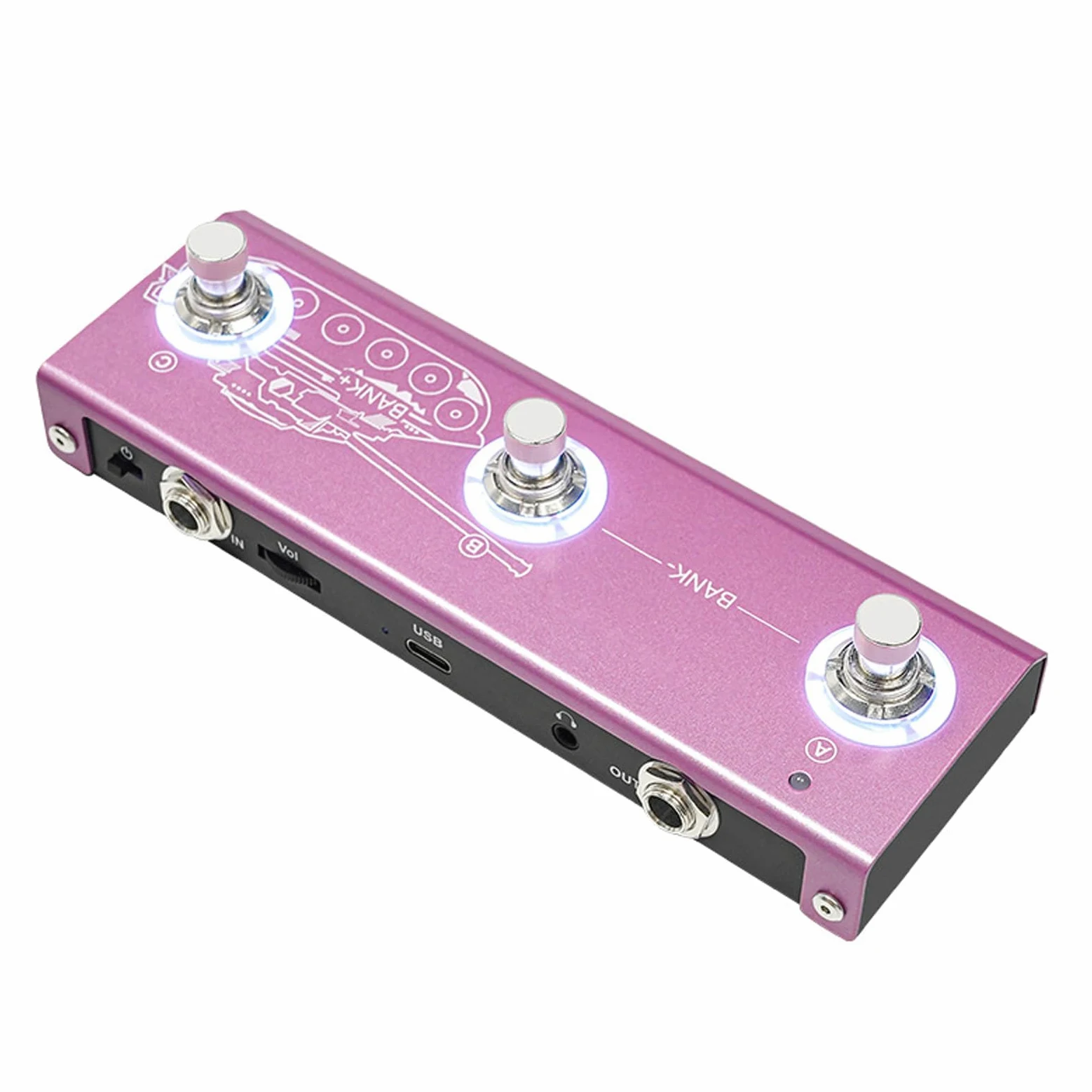 Pedale per chitarra portatile 21 preimpostazioni 6 tipi Custodia in alluminio Controlli EQ Software editing per esercitarsi Chitarra Vari effetti Processore