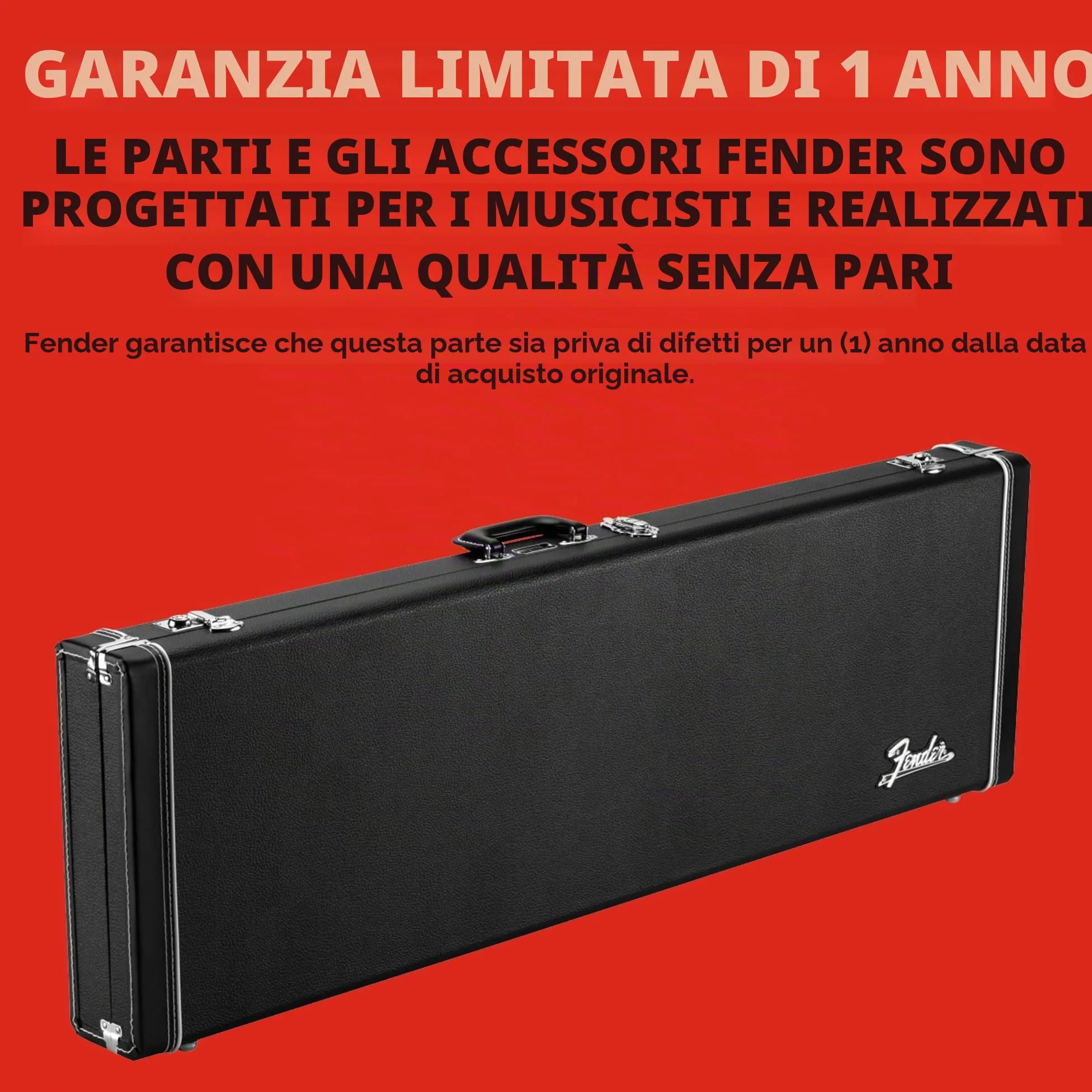 Fender Classic Series - Custodia per Precision Bass e Jazz Bass, Colore Nero