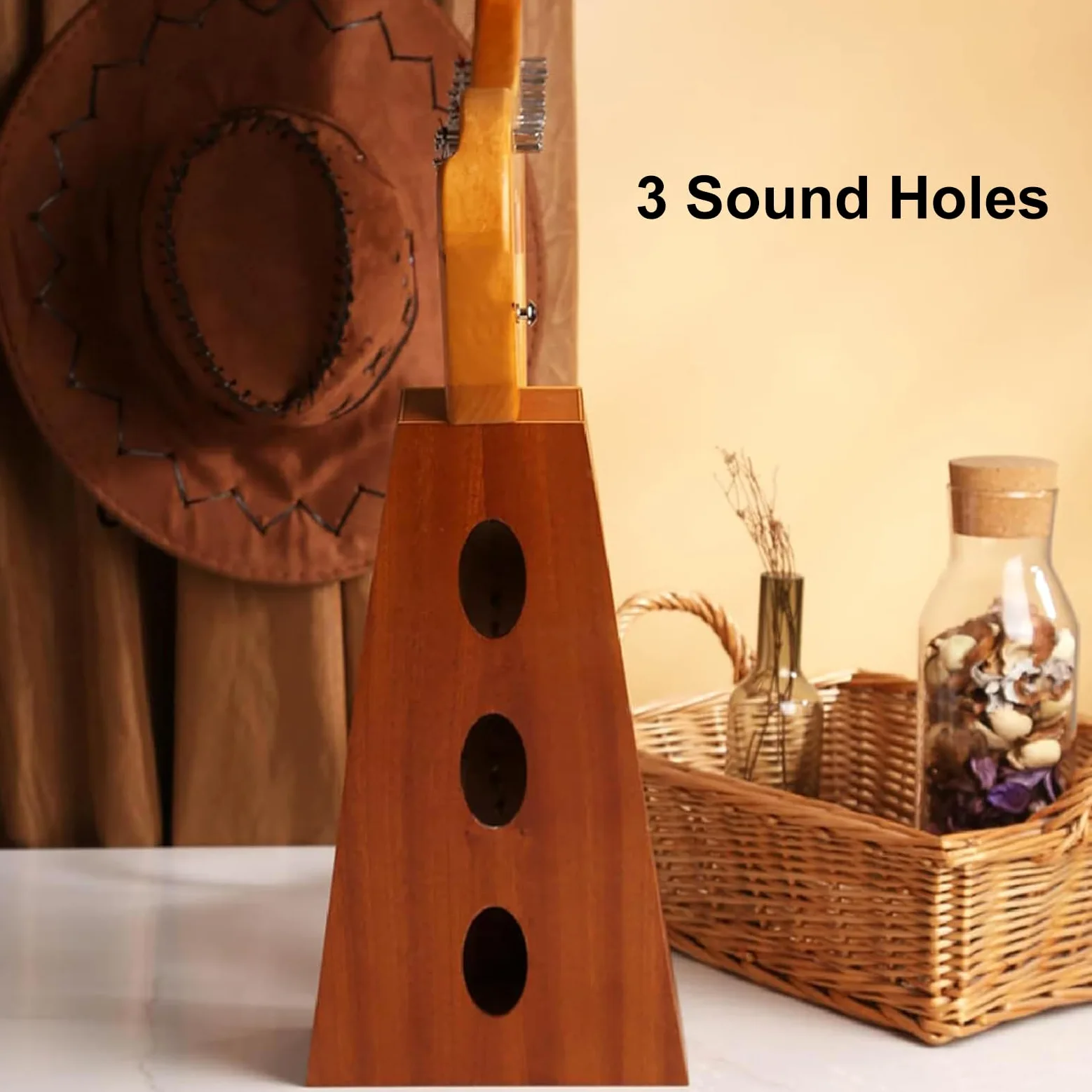 Arpa Celtica Irlandese, Arpa a Leva in Mogano a 19 Corde, Arpa a Lira in Mogano a 3 Fori con Chiave per Accordatura E Custodia Nera, Strumento Musicale di Risonanza, per Amanti della Musica