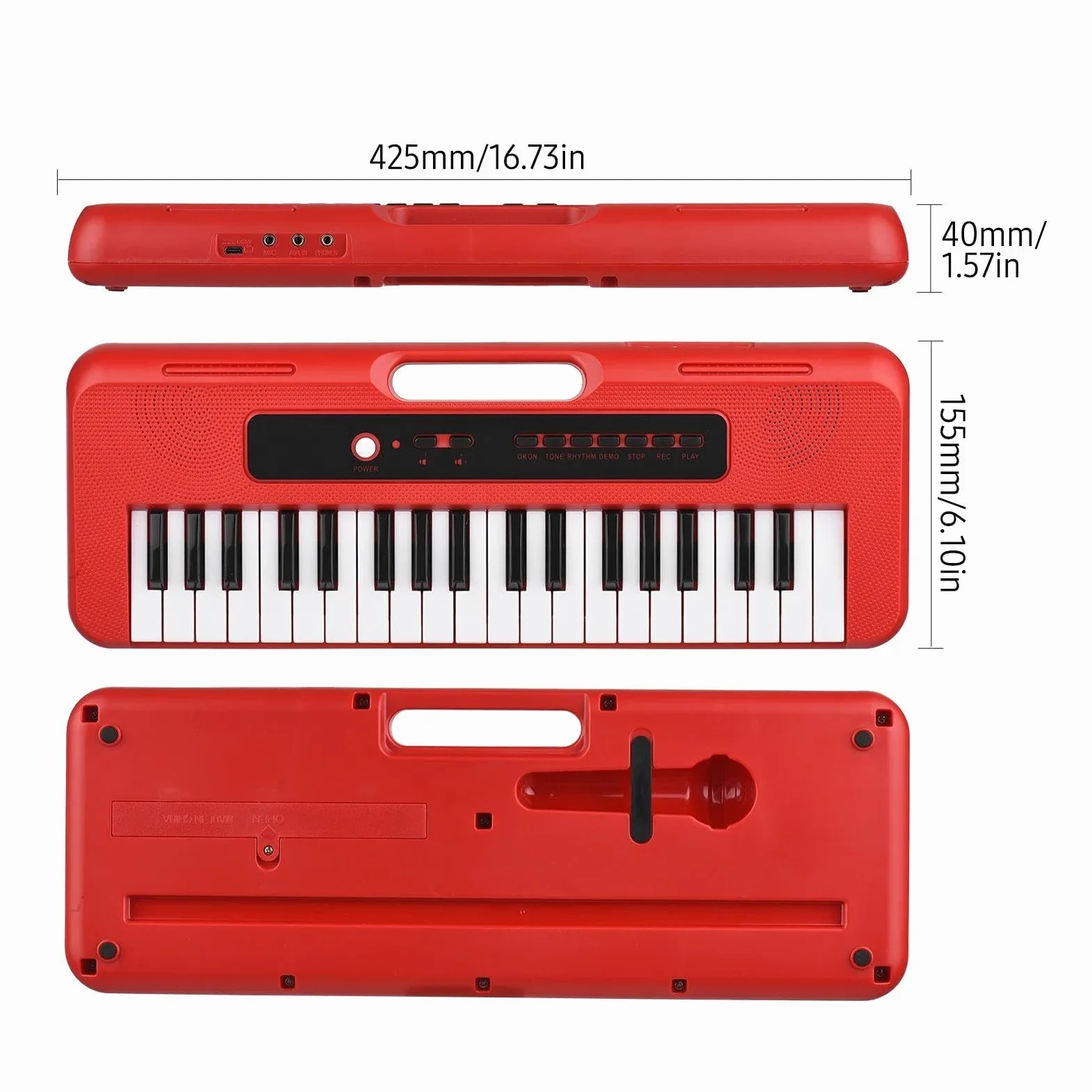 Pianoforte Elettronico A 37 Tasti Preimpostati 10 Demo Supporta La Registrazione Della Tastiera Musicale Portatile Per Cuffie Pianoforte Elettronico per Principianti