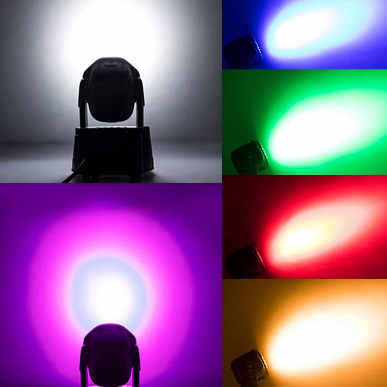 SHEHDS Luci a testa mobile a LED 7x18W RGBWA+UV 6in1 Stage Wash Light Suono Attivo DJ Luce Professionale DMX512 Strobe Luci da Discoteca per Vacanze KTV Pub Bar Show Festa di Nozze